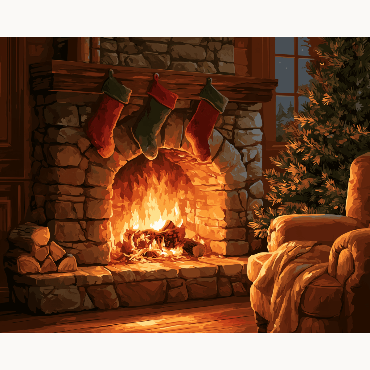 Fireside Comfort - Number Artist Paint by Numbers Kits