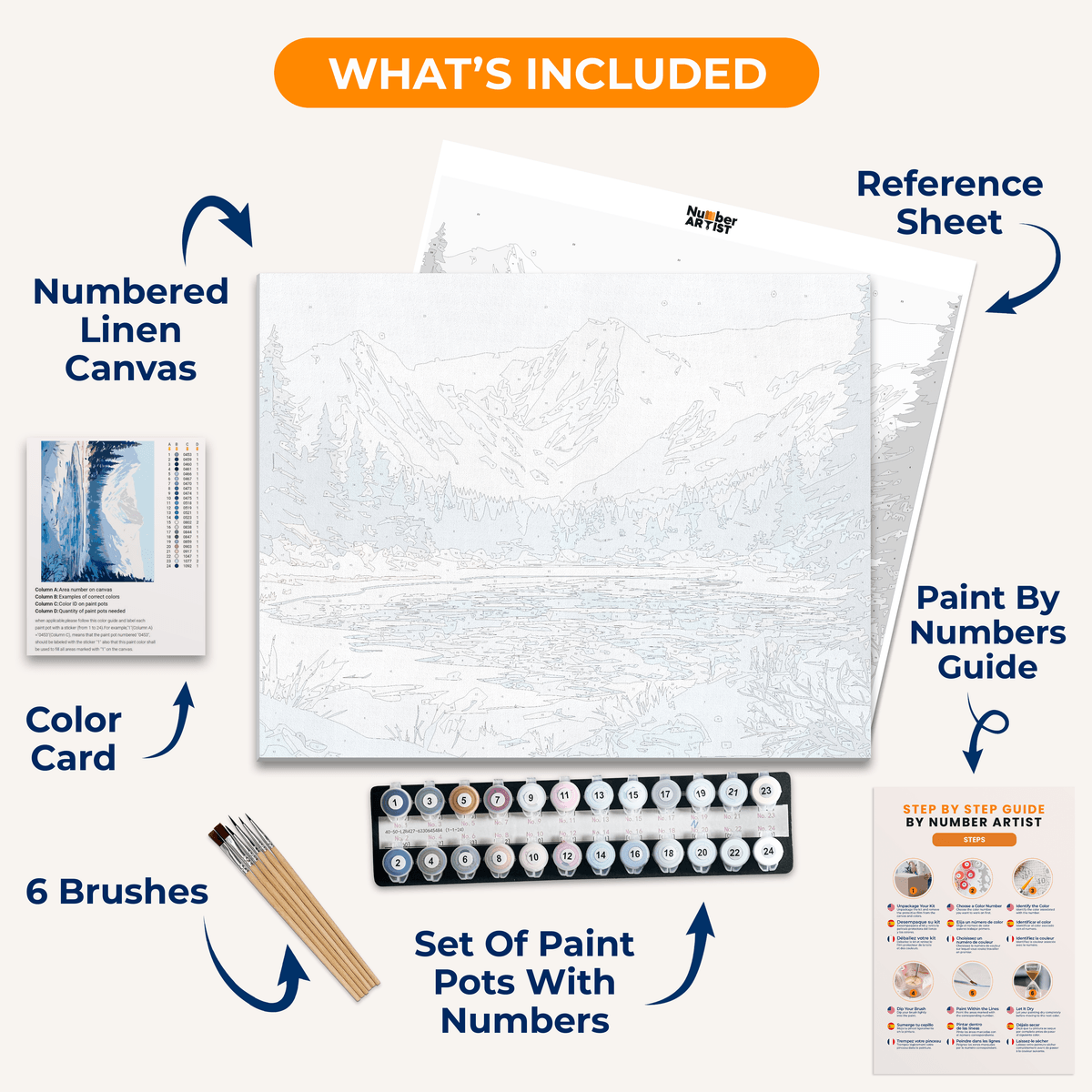 Frozen Lake - Number Artist Paint by Numbers Kits