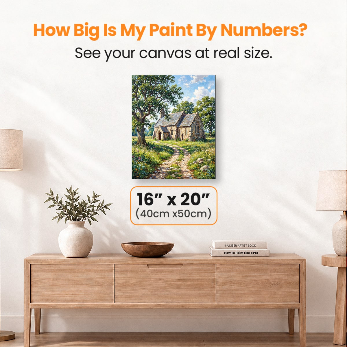 Countryside Chapel - Number Artist Paint by Numbers Kits