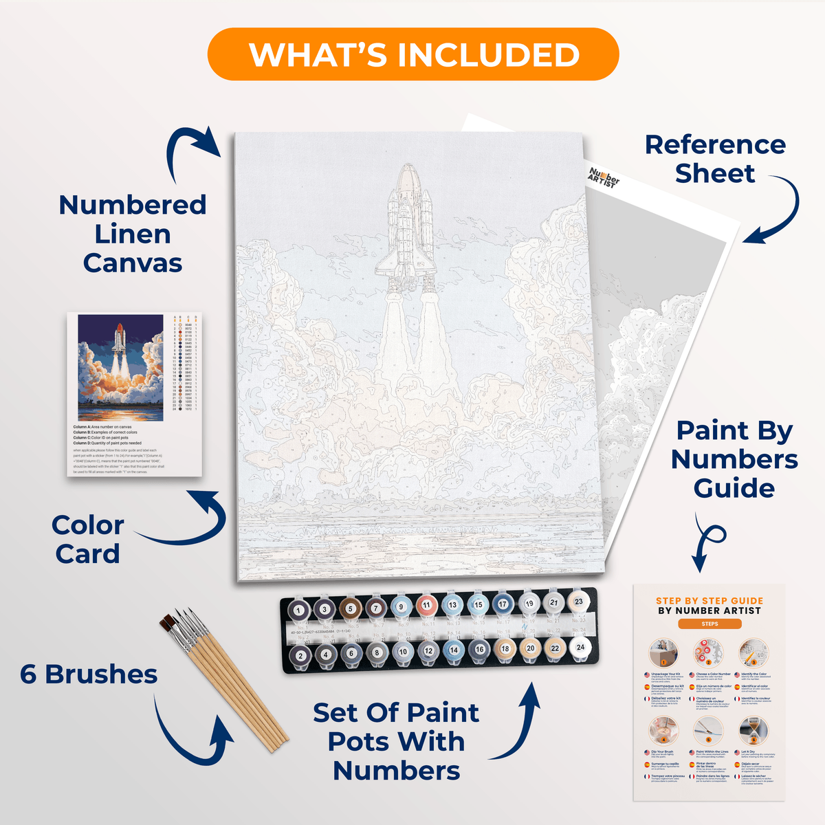 Space Shuttle - Number Artist Paint by Numbers Kits