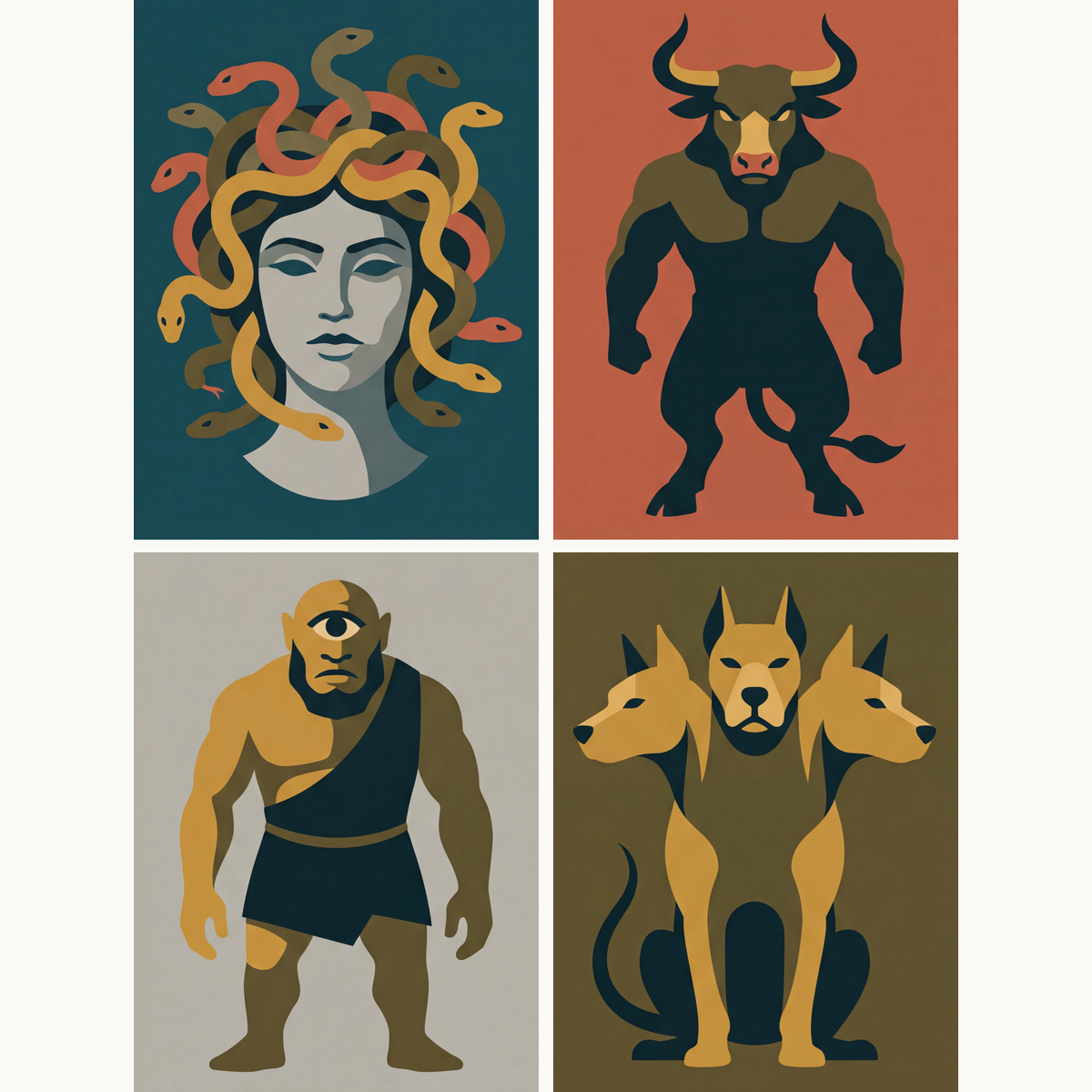 Monsters of Greece - Number Artist Paint by Numbers Kits