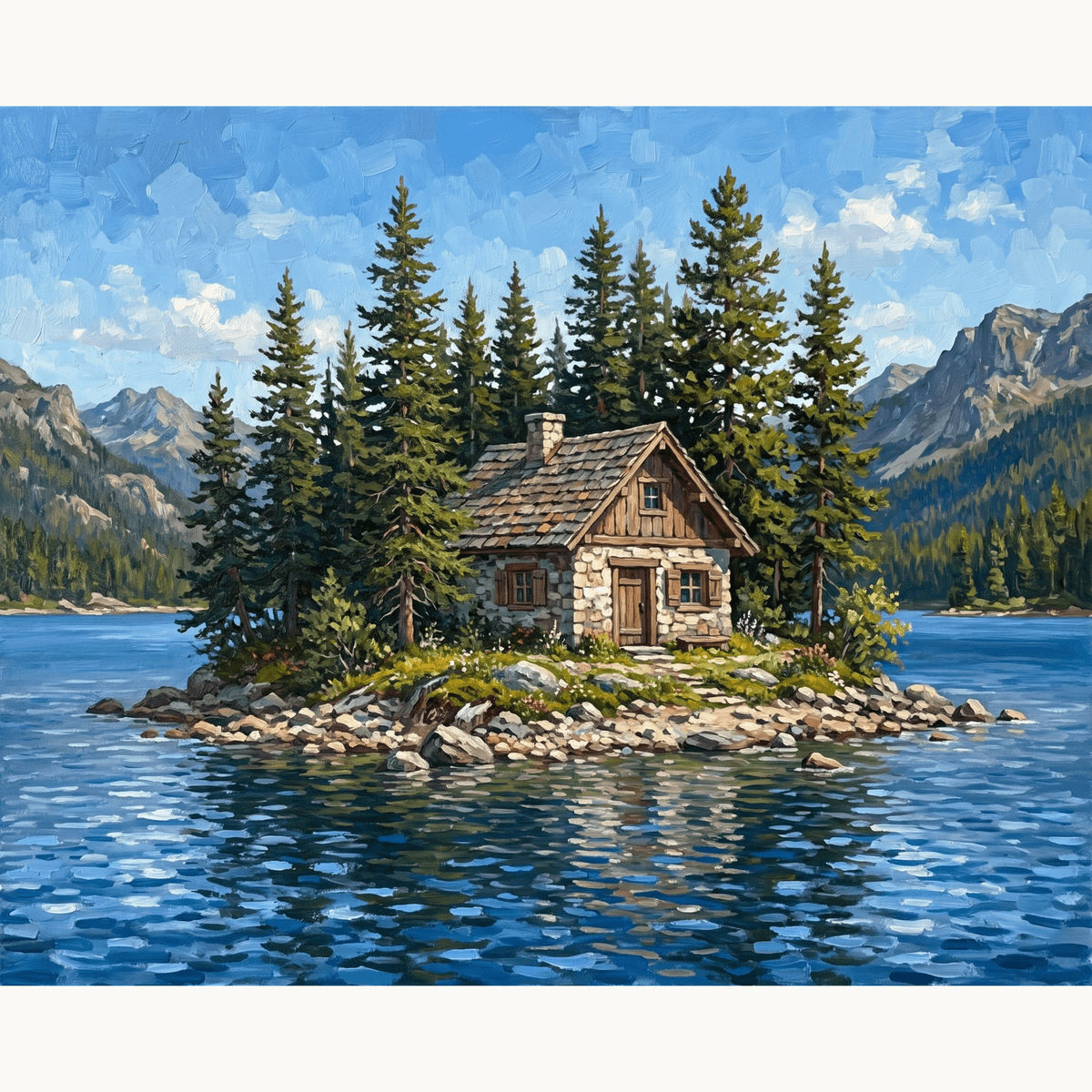 Island Cottage Escape - Number Artist Paint by Numbers Kits