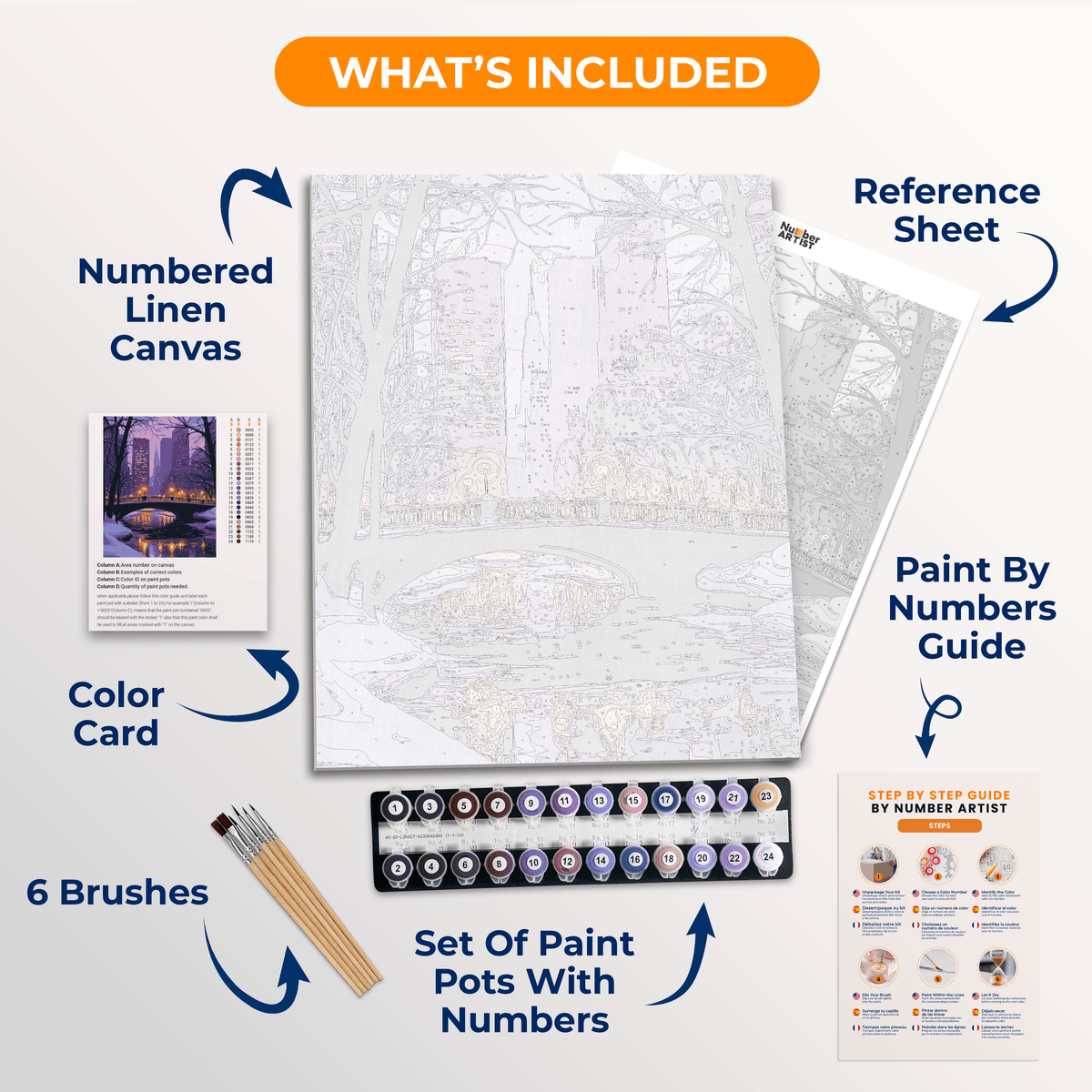 Winter Walks - Number Artist Paint by Numbers Kits
