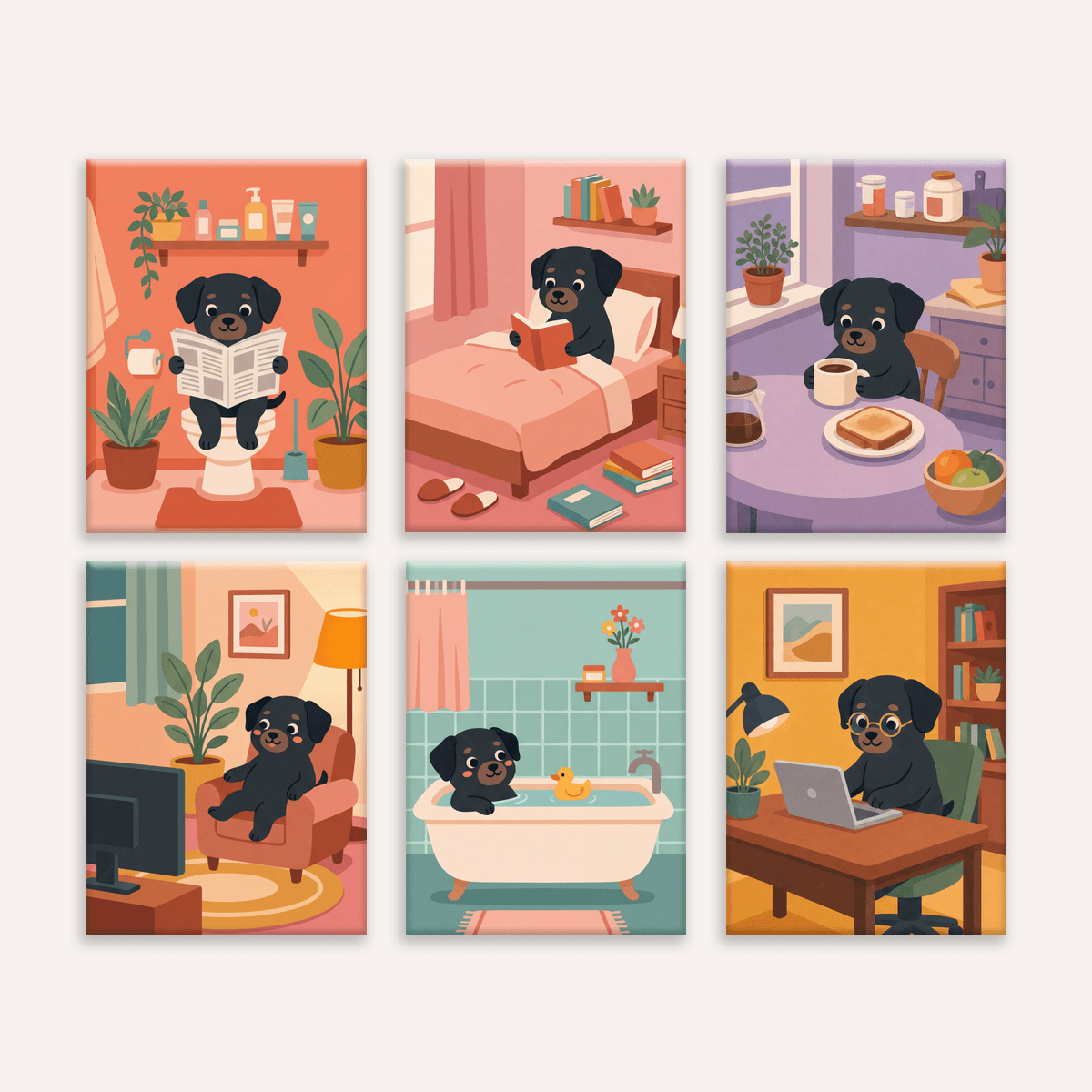 Puppy Routine - Number Artist Paint by Numbers Kits