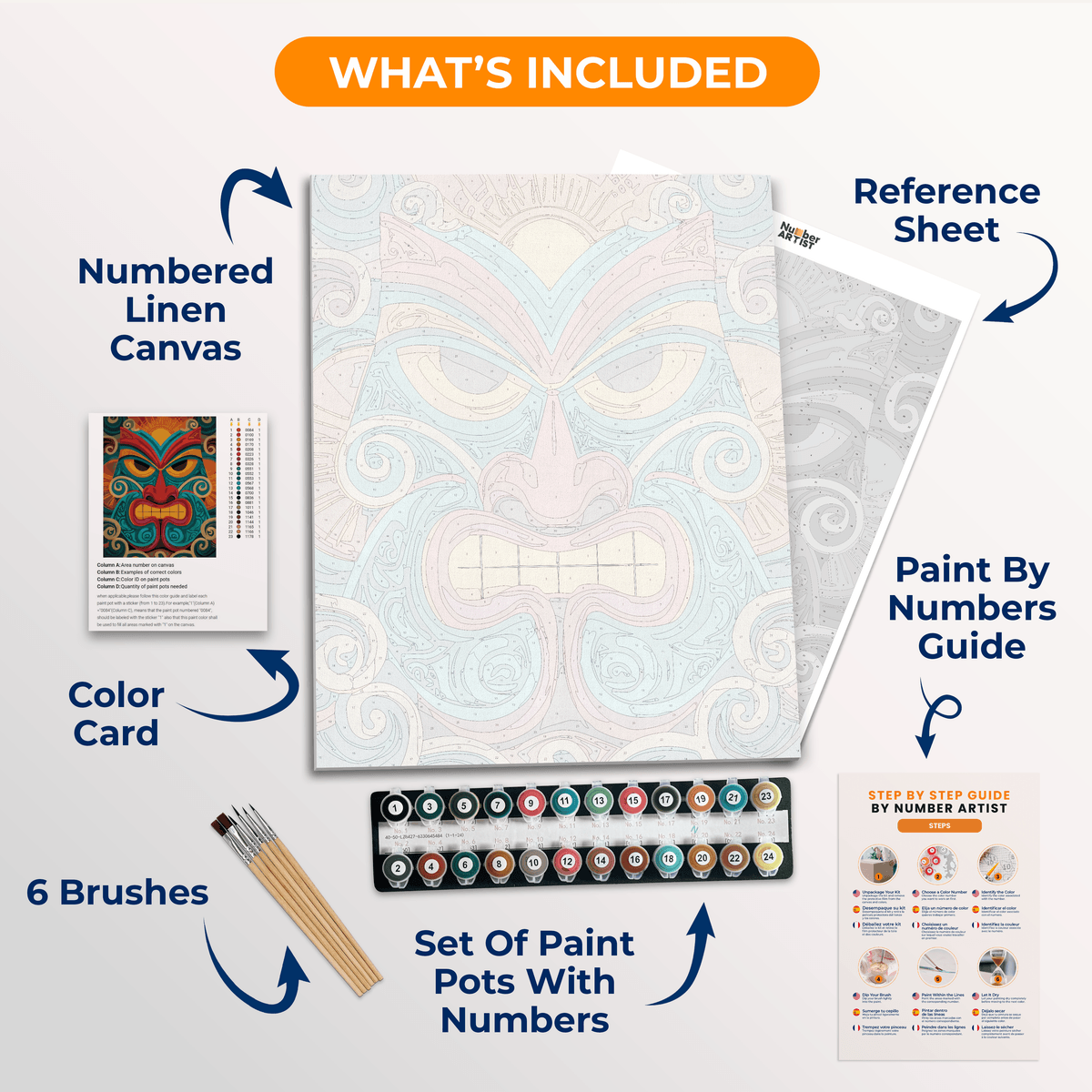 Maori Mask - Number Artist Paint by Numbers Kits