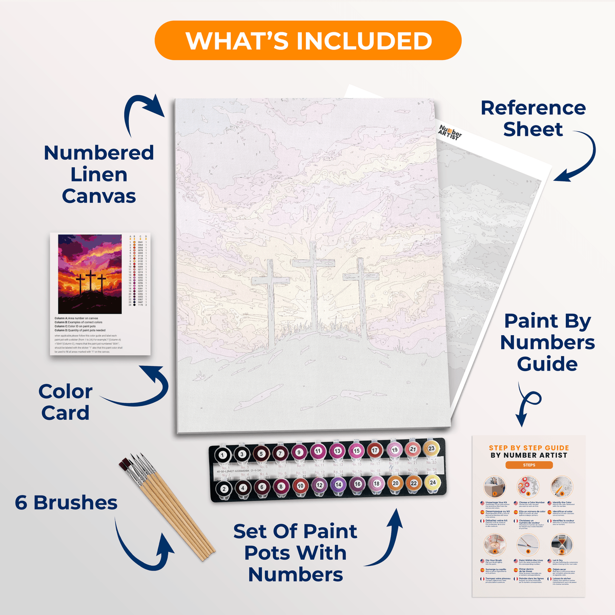 Three Crosses - Number Artist Paint by Numbers Kits