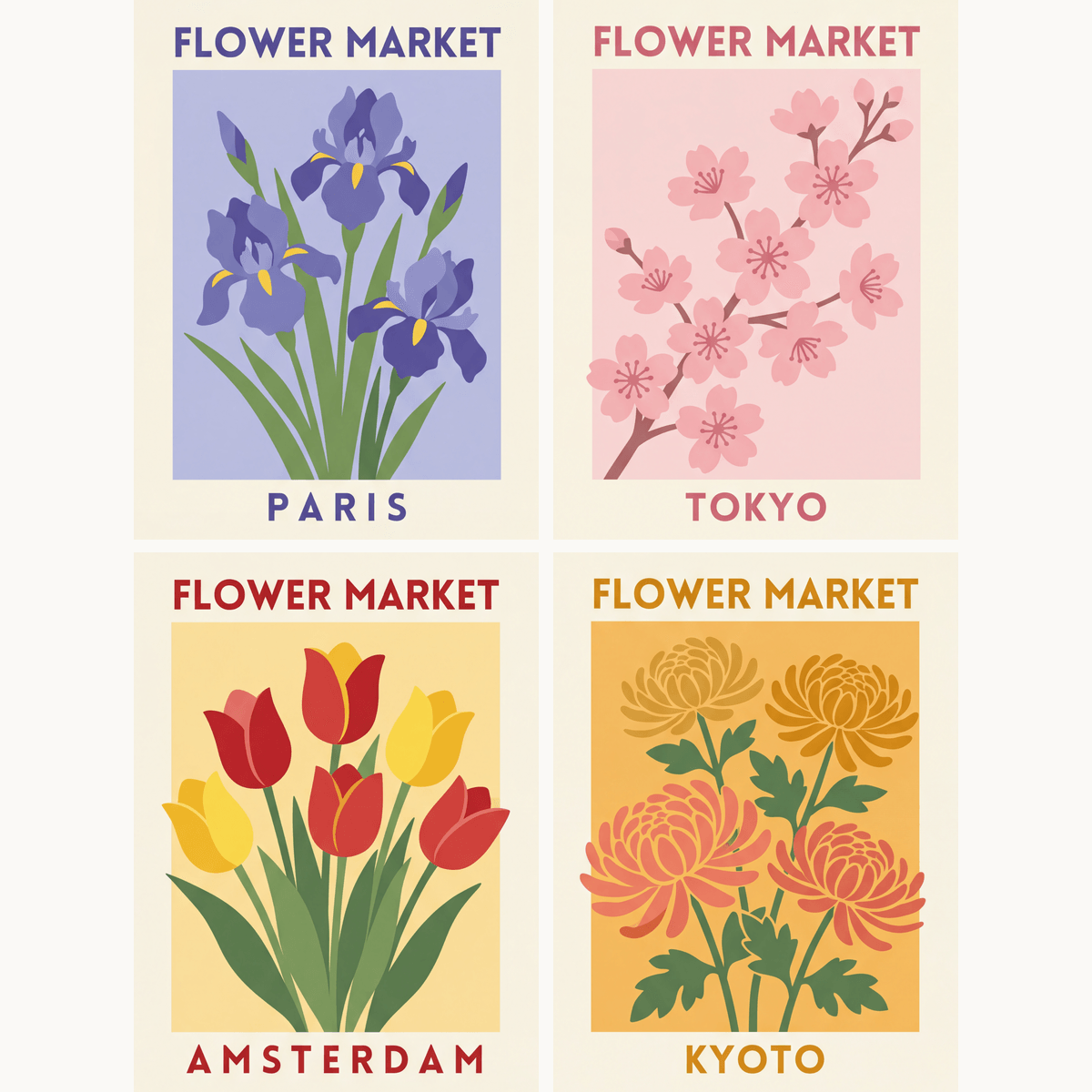 Flower Market - Number Artist Paint by Numbers Kits
