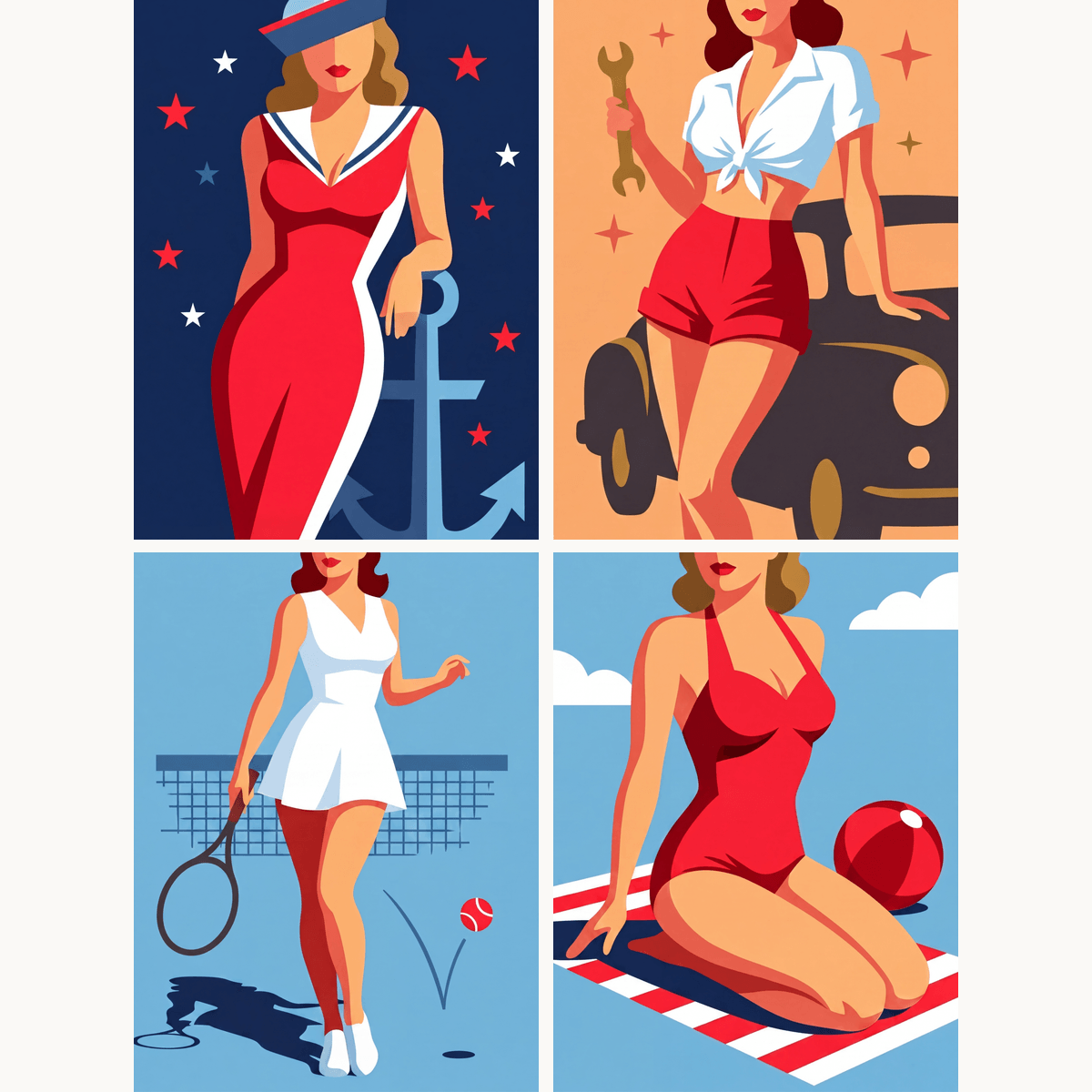 Retro Summer - Number Artist Paint by Numbers Kits