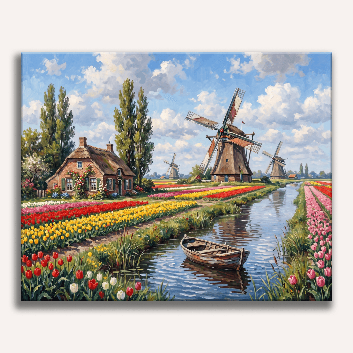 Dutch Windmills Tulips - Number Artist Paint by Numbers Kits