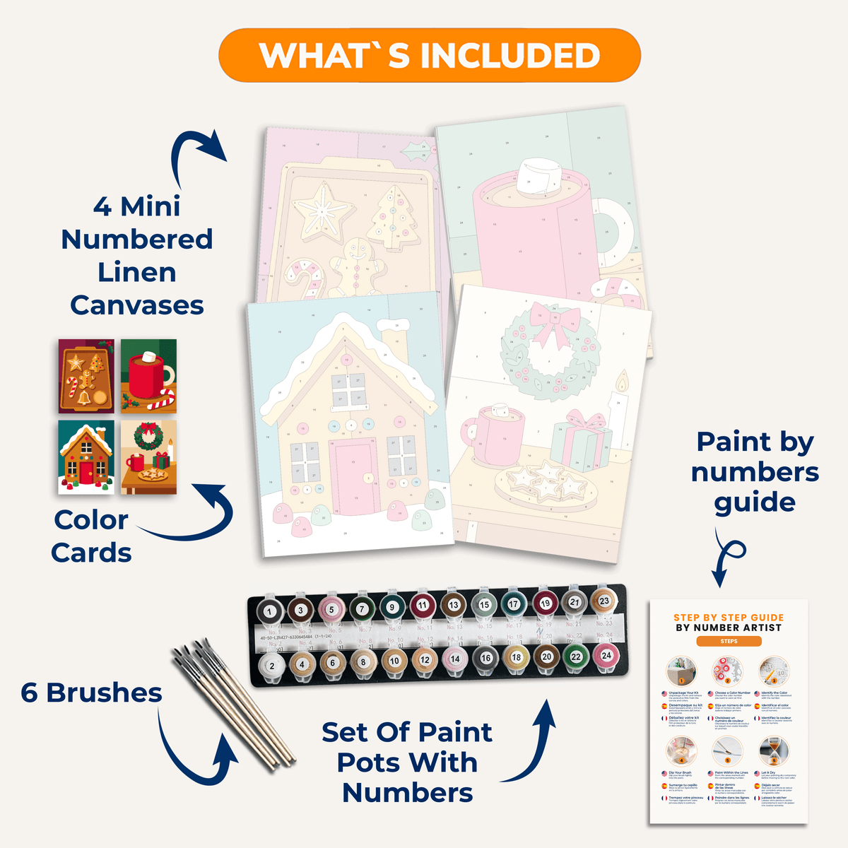 Holiday Baking Cheer - Number Artist Paint by Numbers Kits