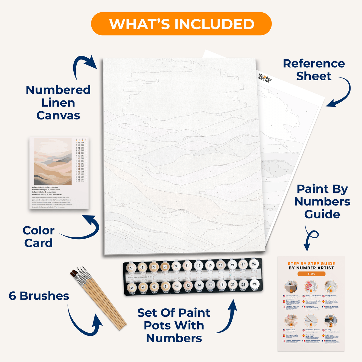 Sandy Hills - Number Artist Paint by Numbers Kits