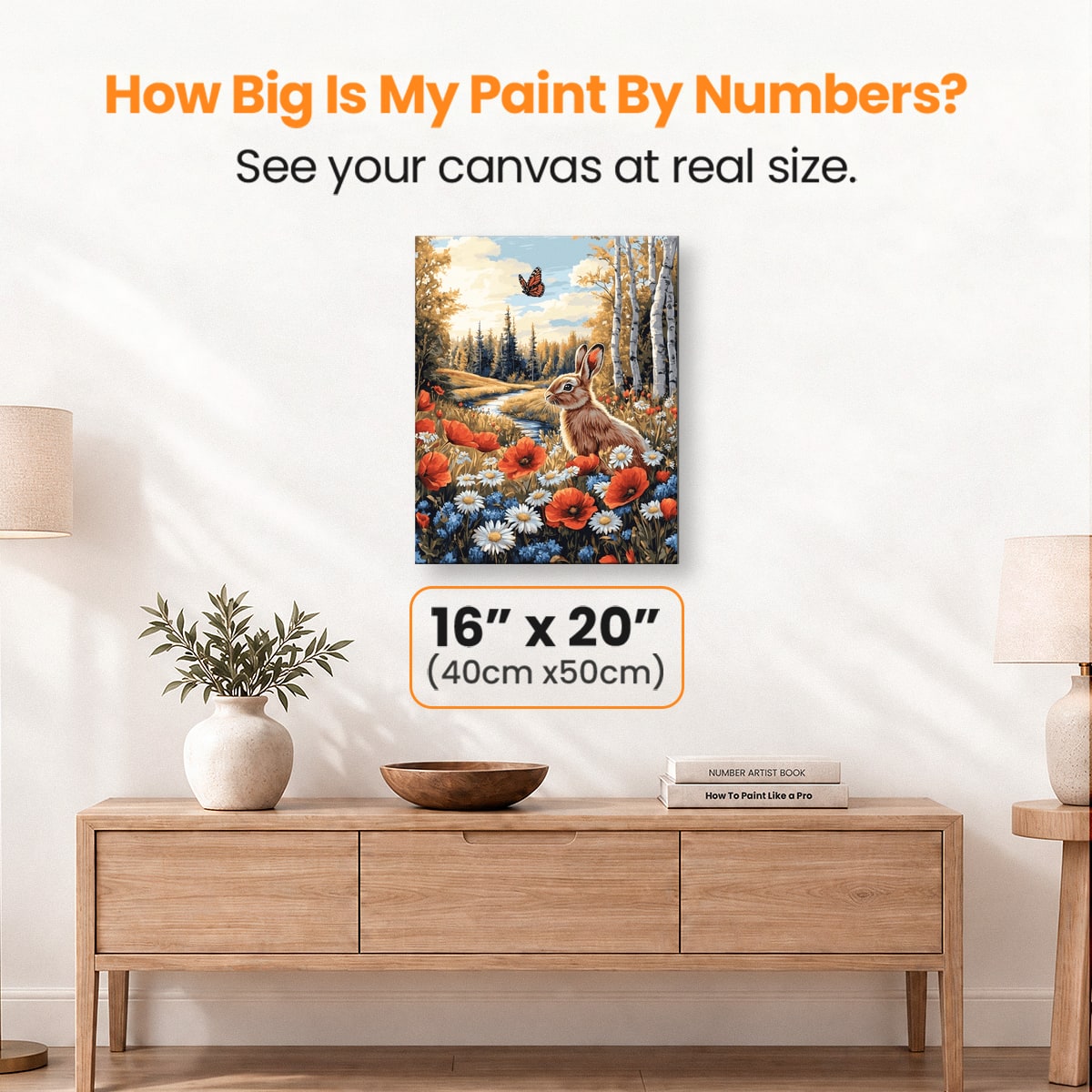 Rabbit Flower Field - Number Artist Paint by Numbers Kits