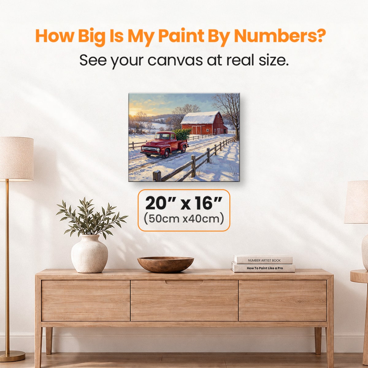 Red Truck Tradition - Number Artist Paint by Numbers Kits