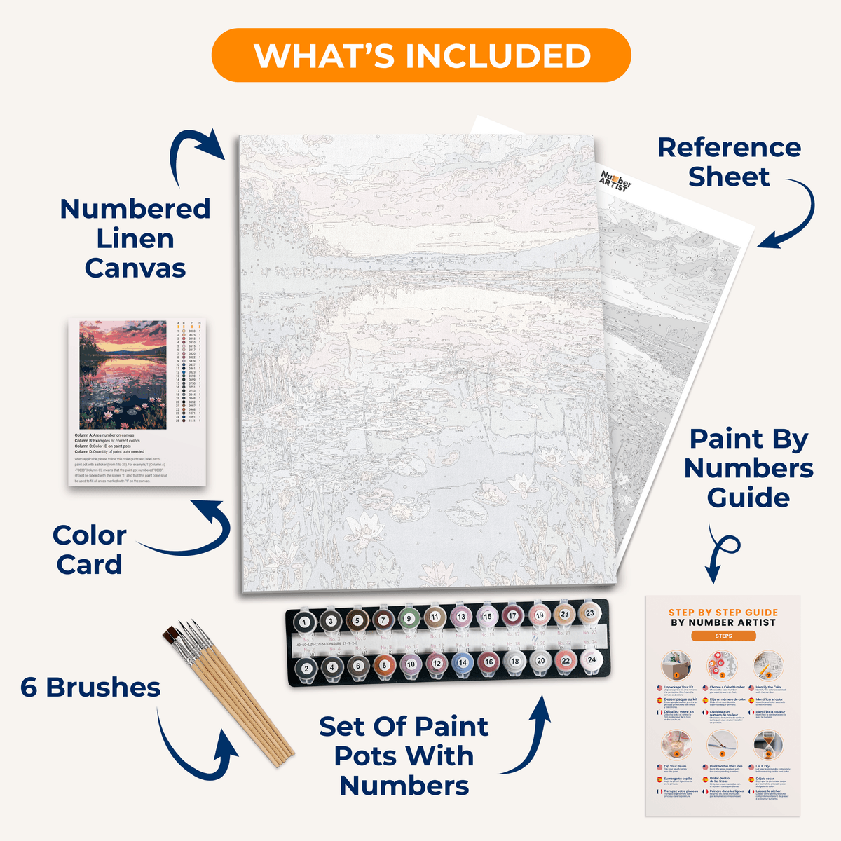 Lily Sunset - Number Artist Paint by Numbers Kits