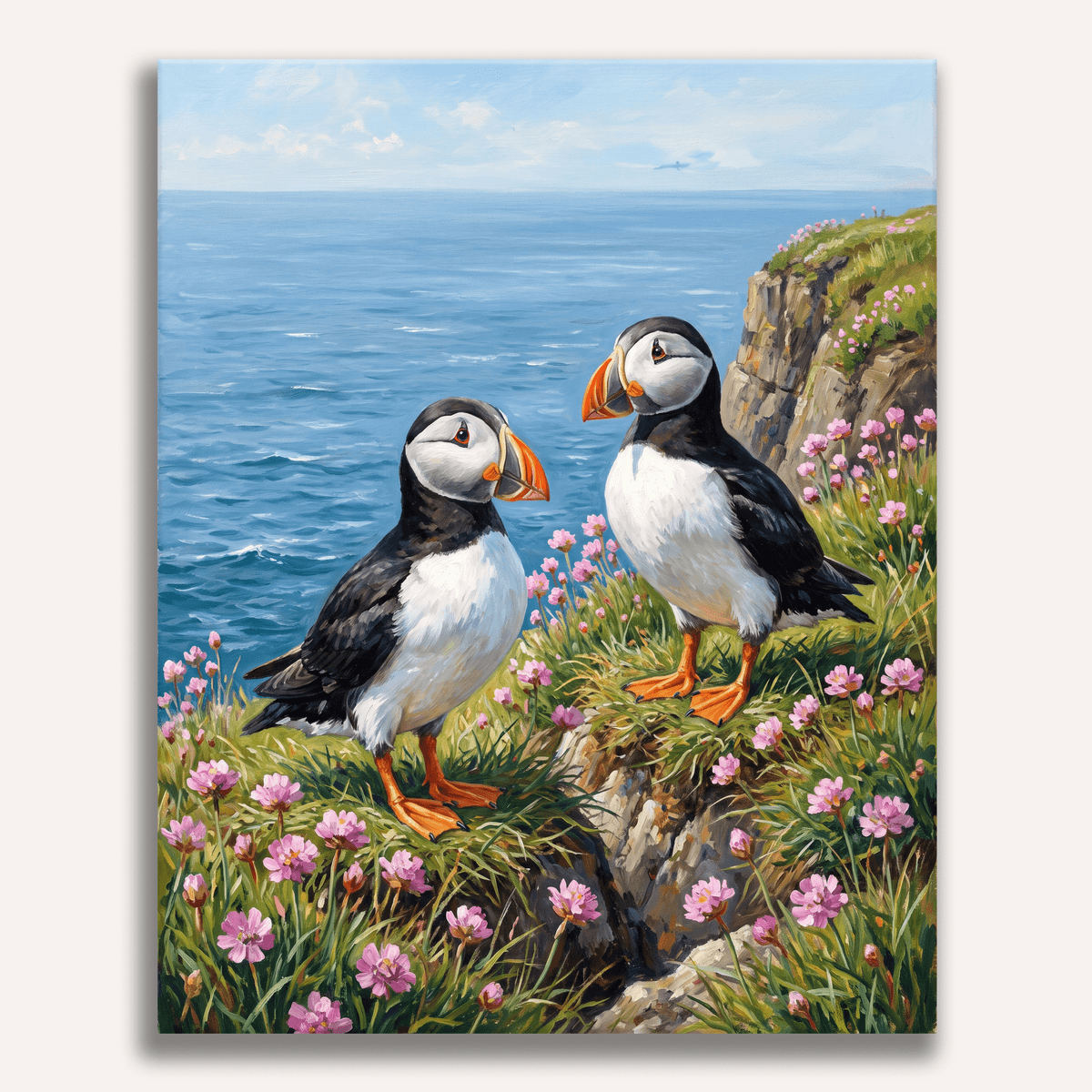 Puffin Perch Joy - Number Artist Paint by Numbers Kits