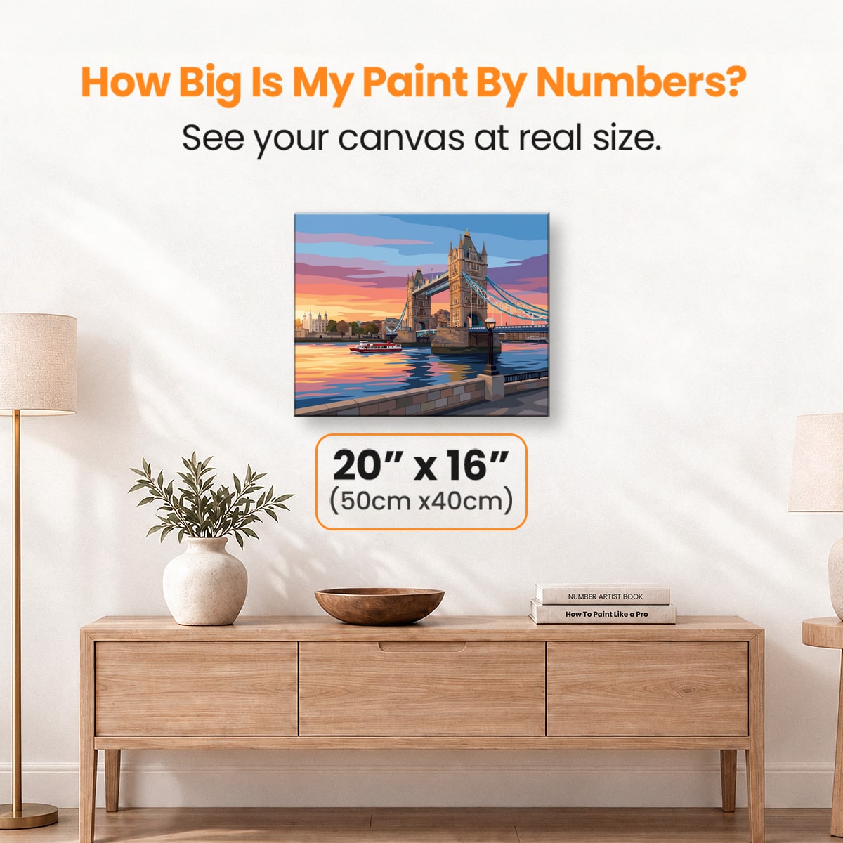Tower Bridge Evening - Number Artist Paint by Numbers Kits
