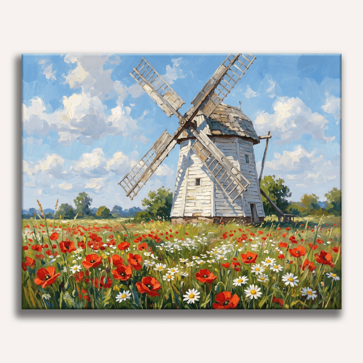 Windmill Poppies - Number Artist Paint by Numbers Kits