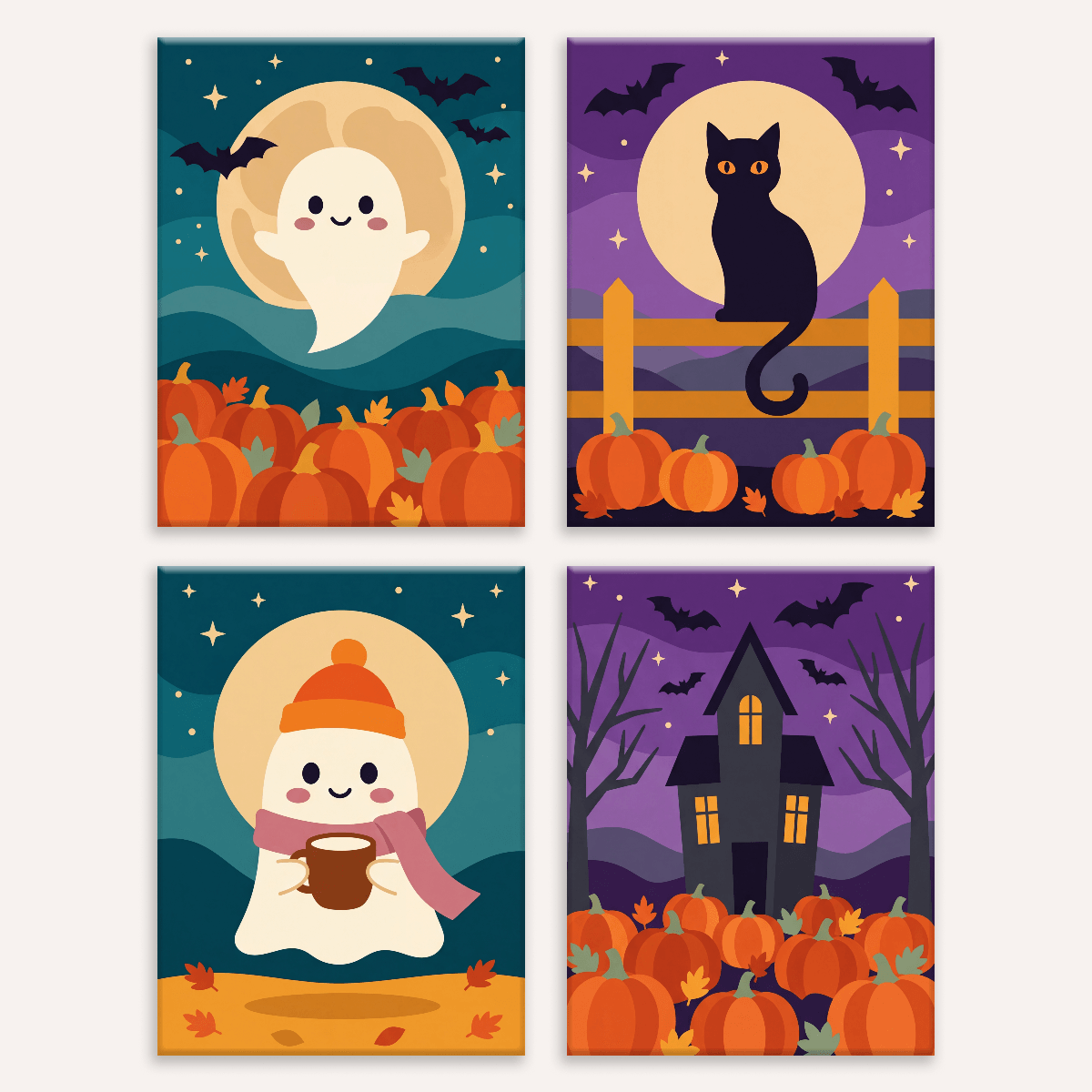 Cozy Ghost Nights - Number Artist Paint by Numbers Kits