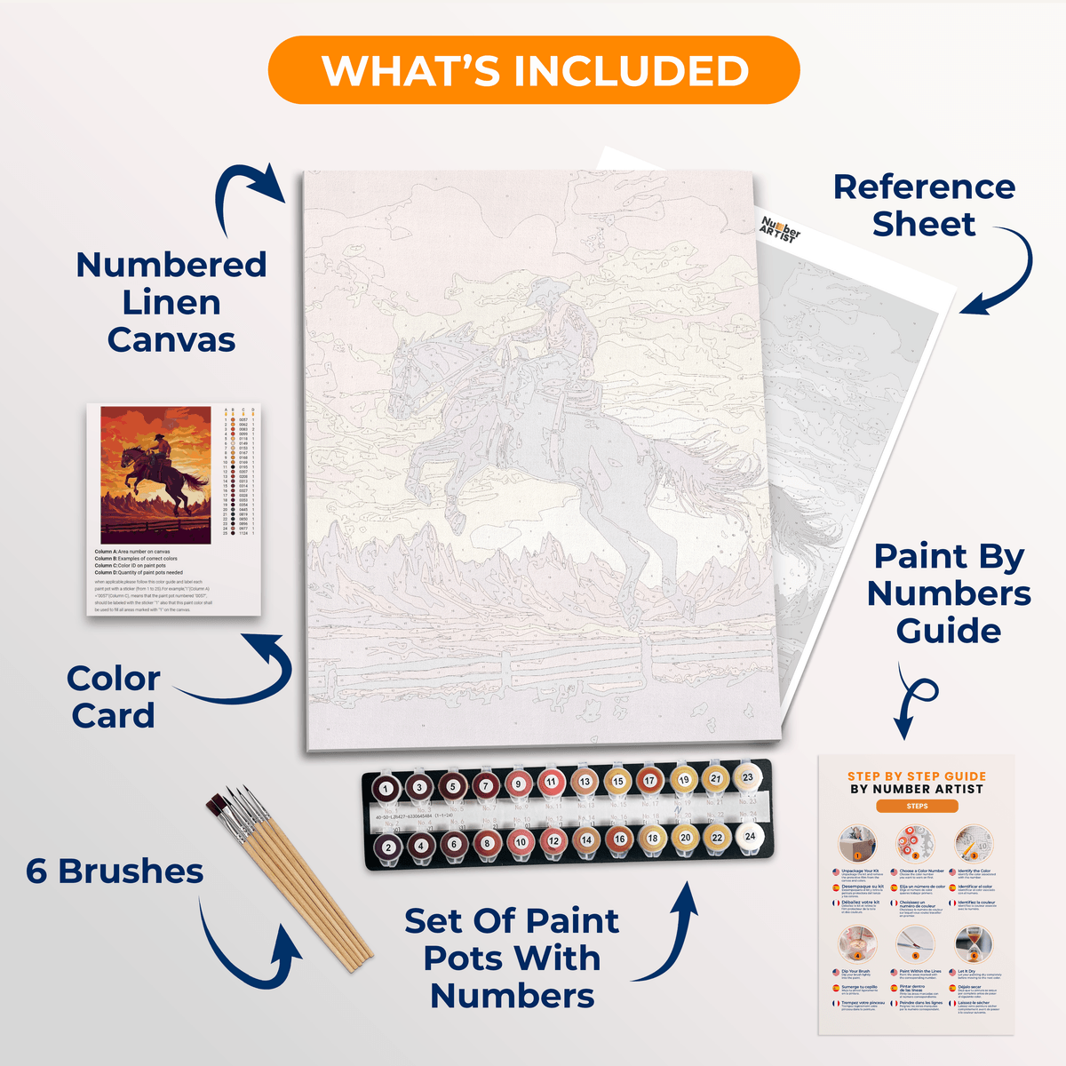 Rodeo Cowboy - Number Artist Paint by Numbers Kits
