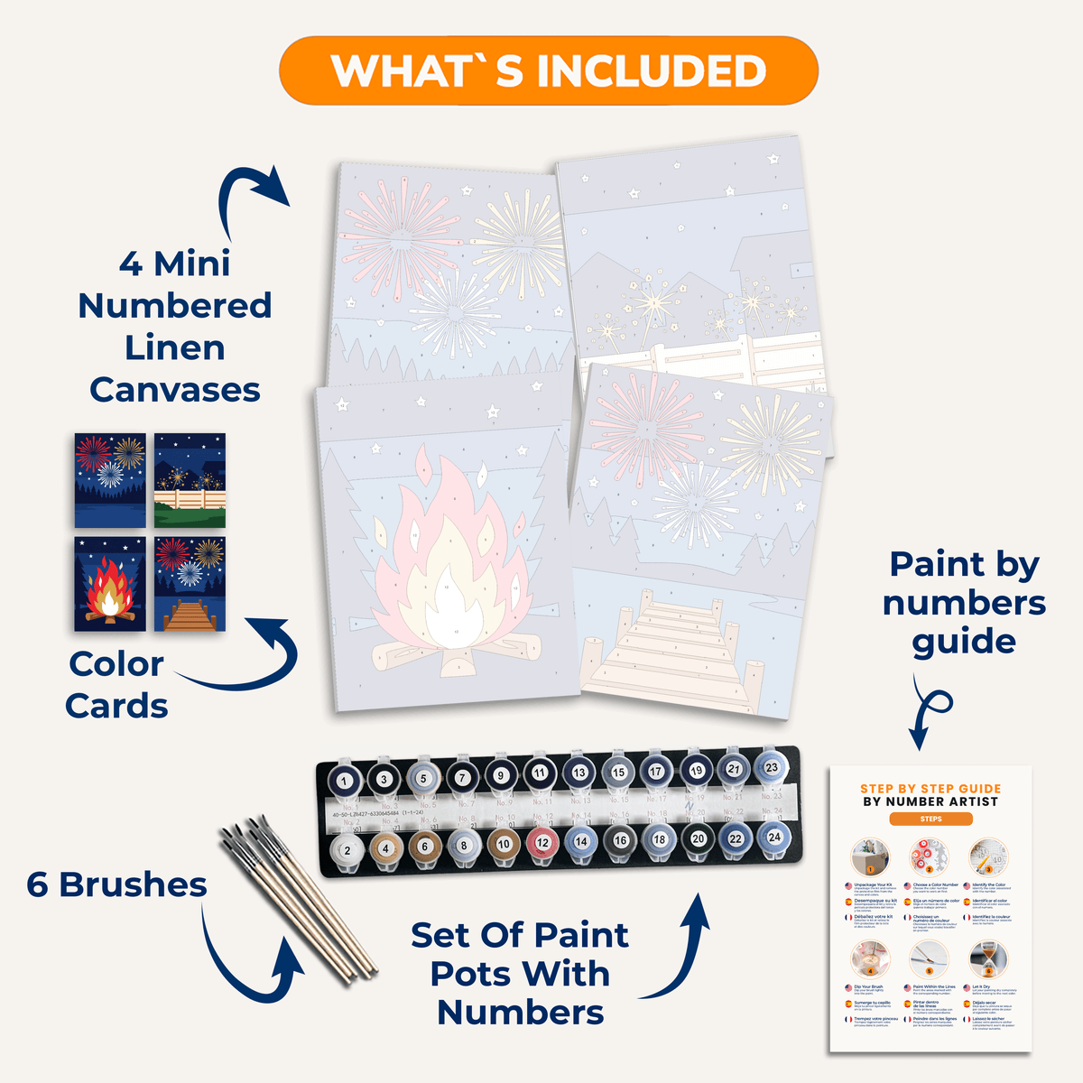 Sparkler Lake Nights - Number Artist Paint by Numbers Kits