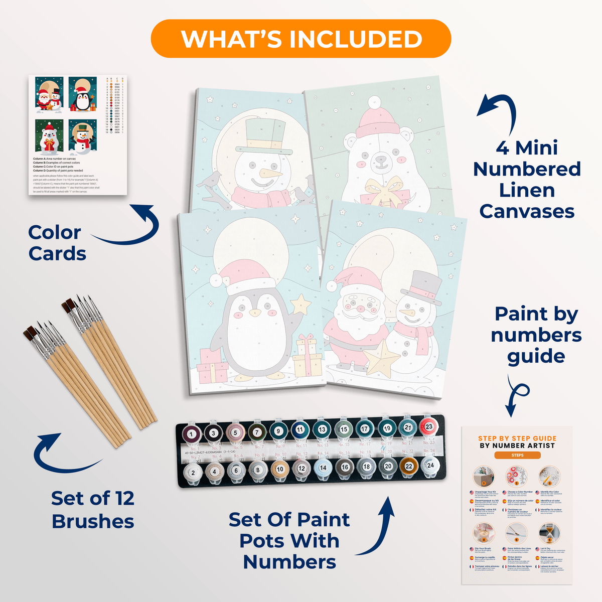 Frosty Friends - Number Artist Paint by Numbers Kits