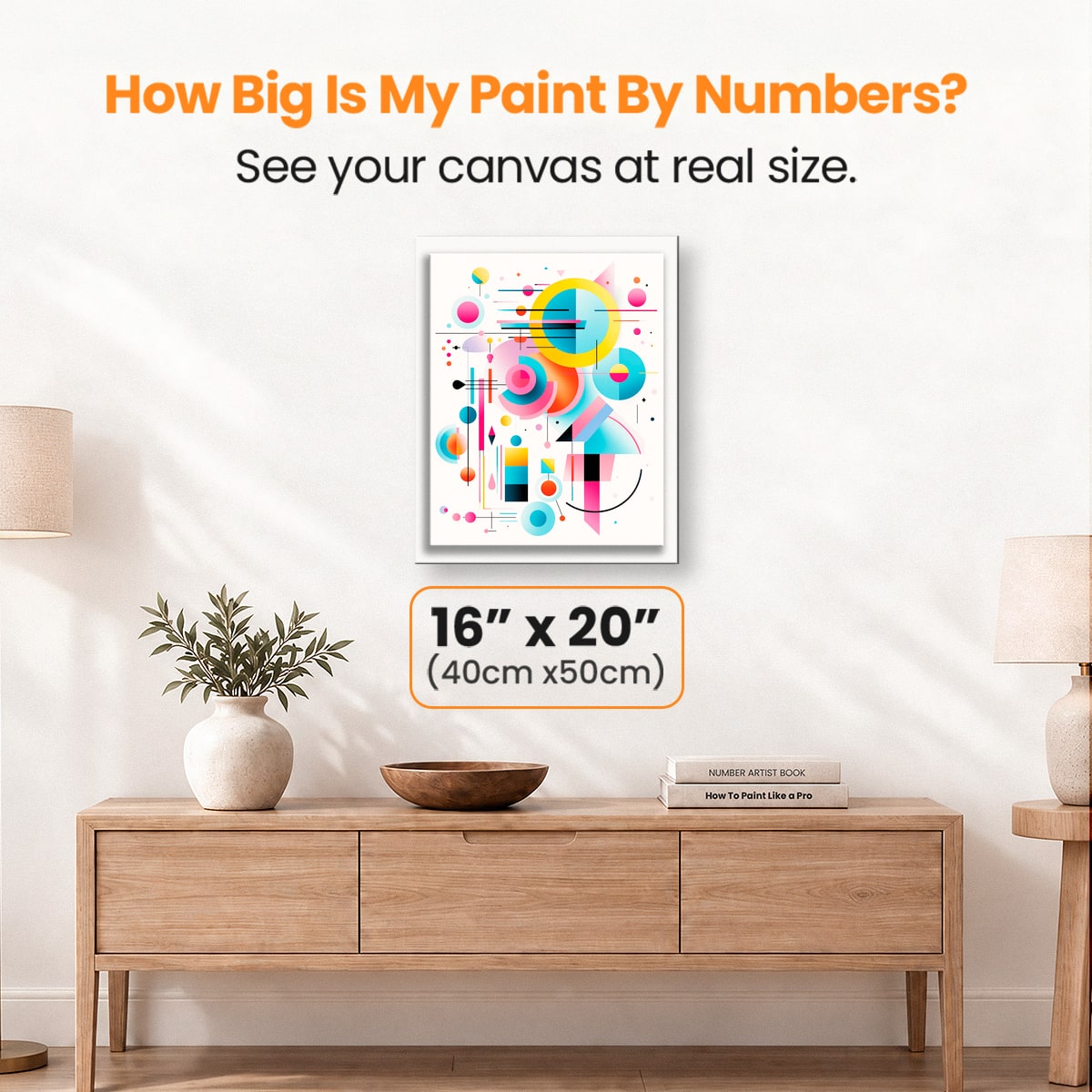 The image features a colorful abstract art piece that resembles a psychedelic poster.