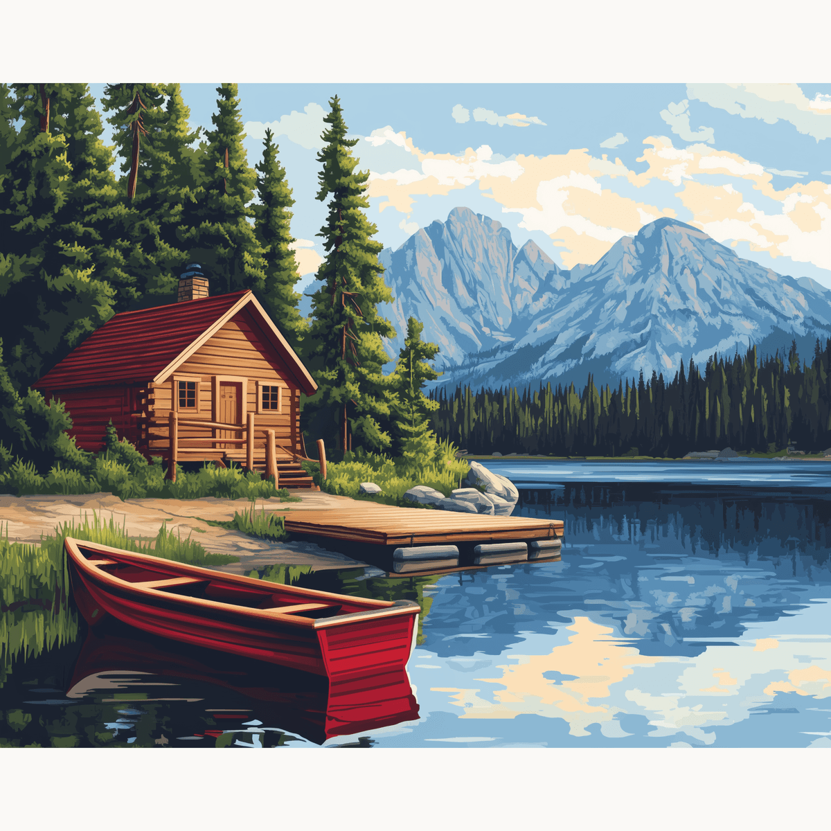 House by the Lake - Number Artist Paint by Numbers Kits