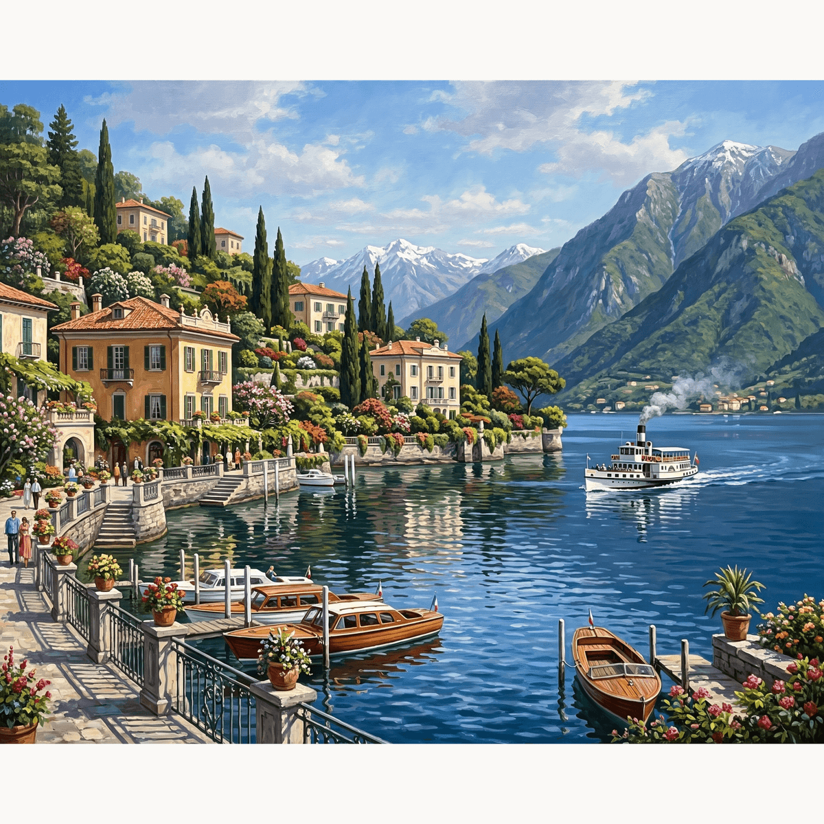Lake Como Villas - Number Artist Paint by Numbers Kits