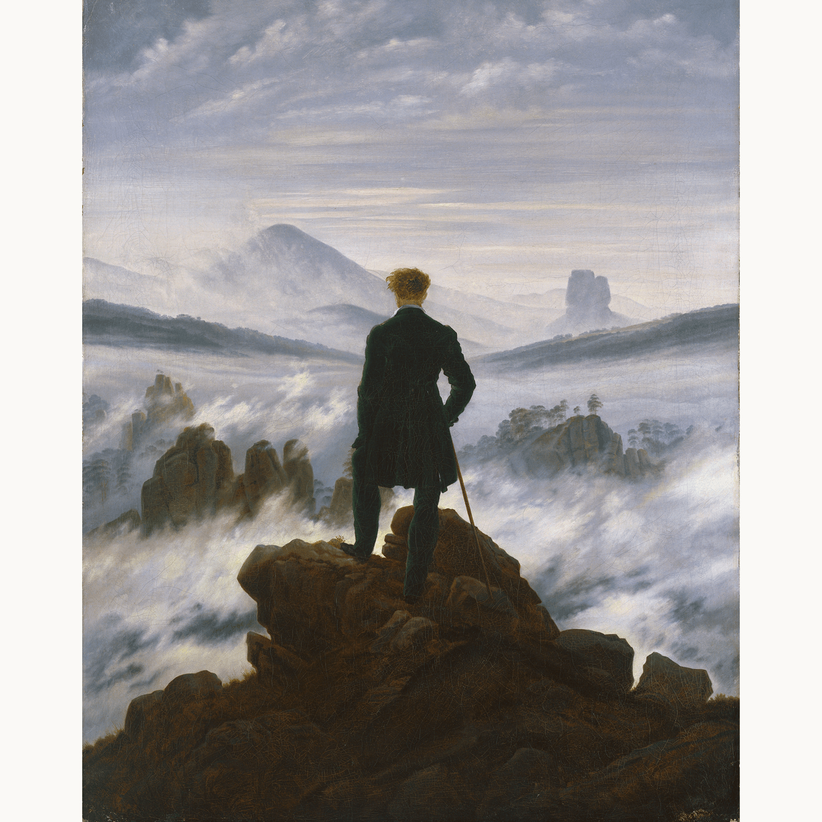 Wanderer above the Sea of Fog by Caspar David Friedrich - Number Artist Paint by Numbers Kits