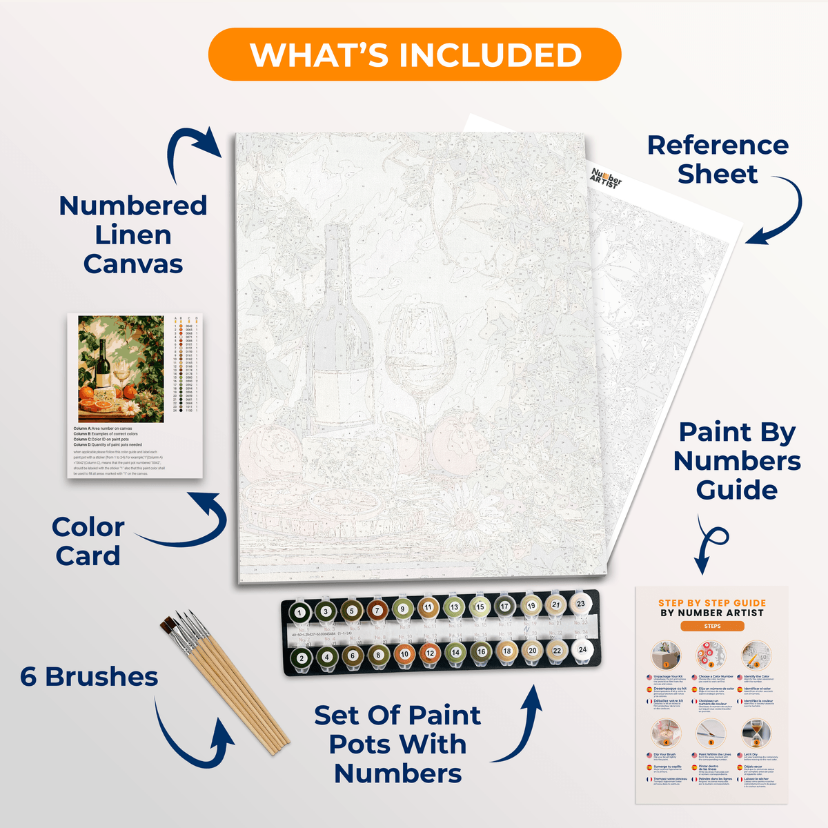 Rustic Dining - Number Artist Paint by Numbers Kits