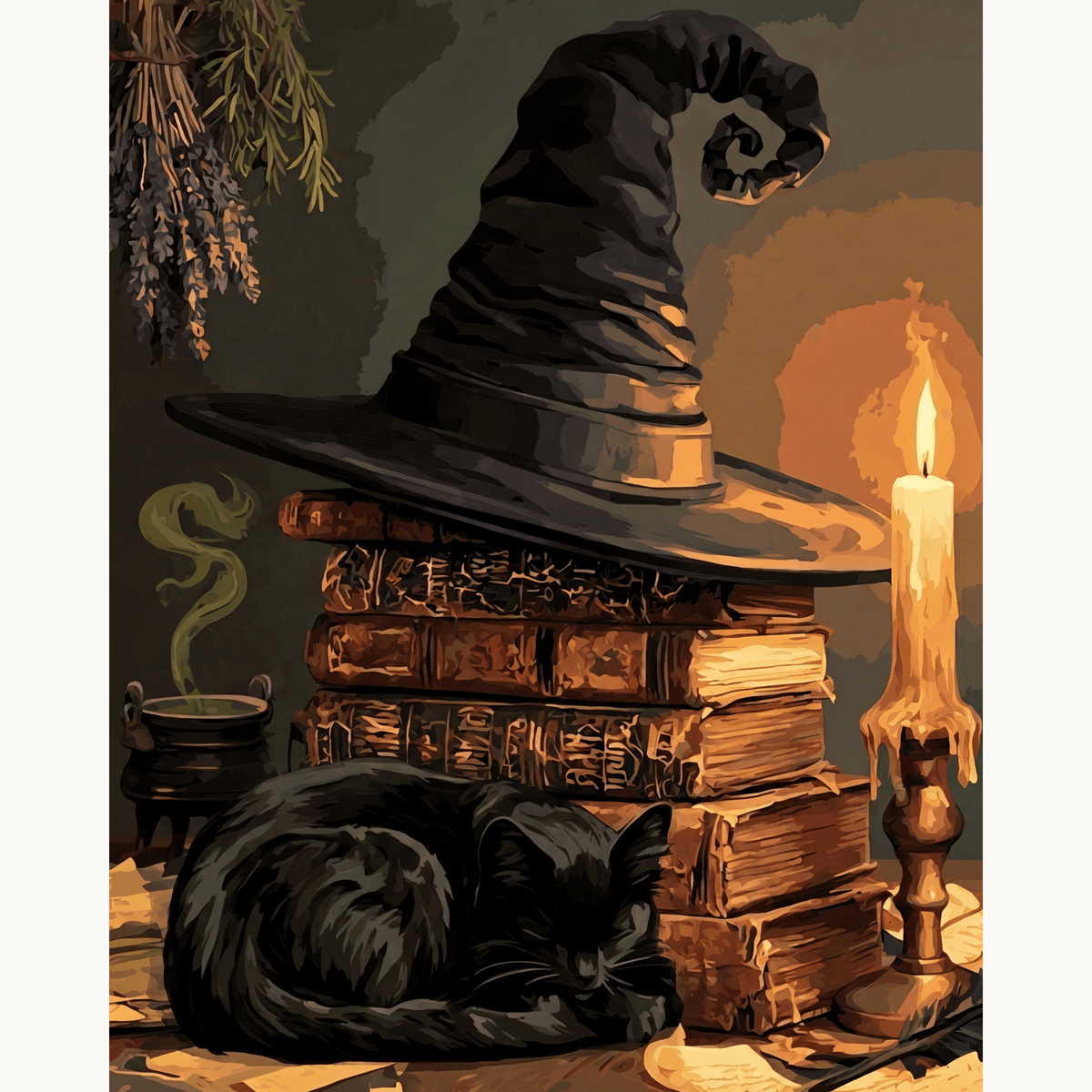 Purrs and Spells - Number Artist Paint by Numbers Kits