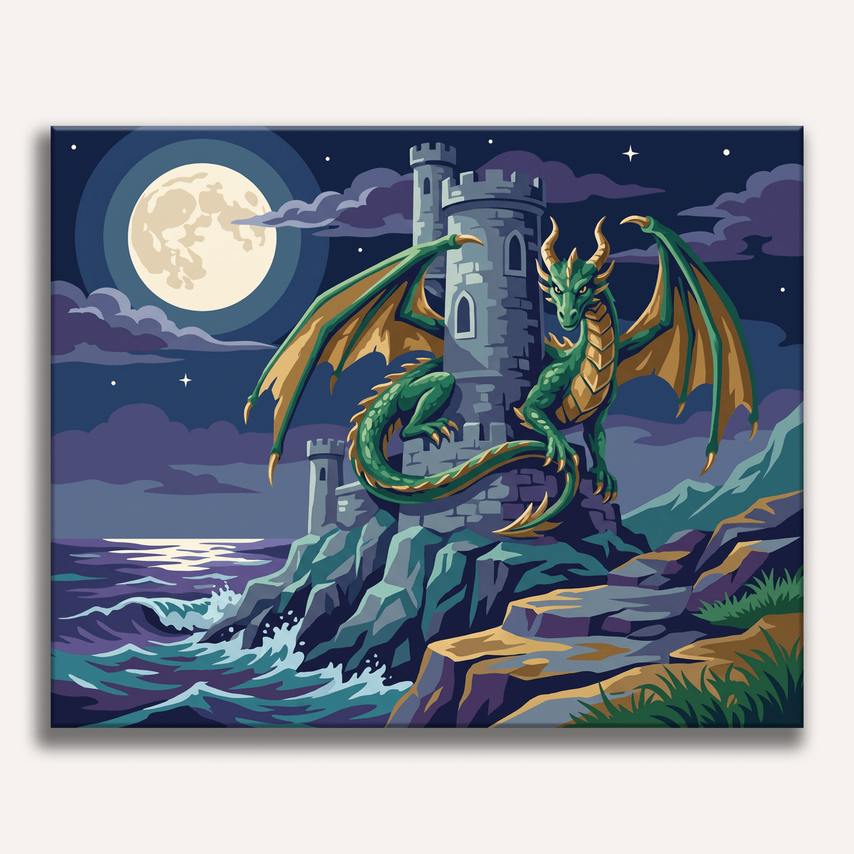 Dragon Tower Watch - Number Artist Paint by Numbers Kits