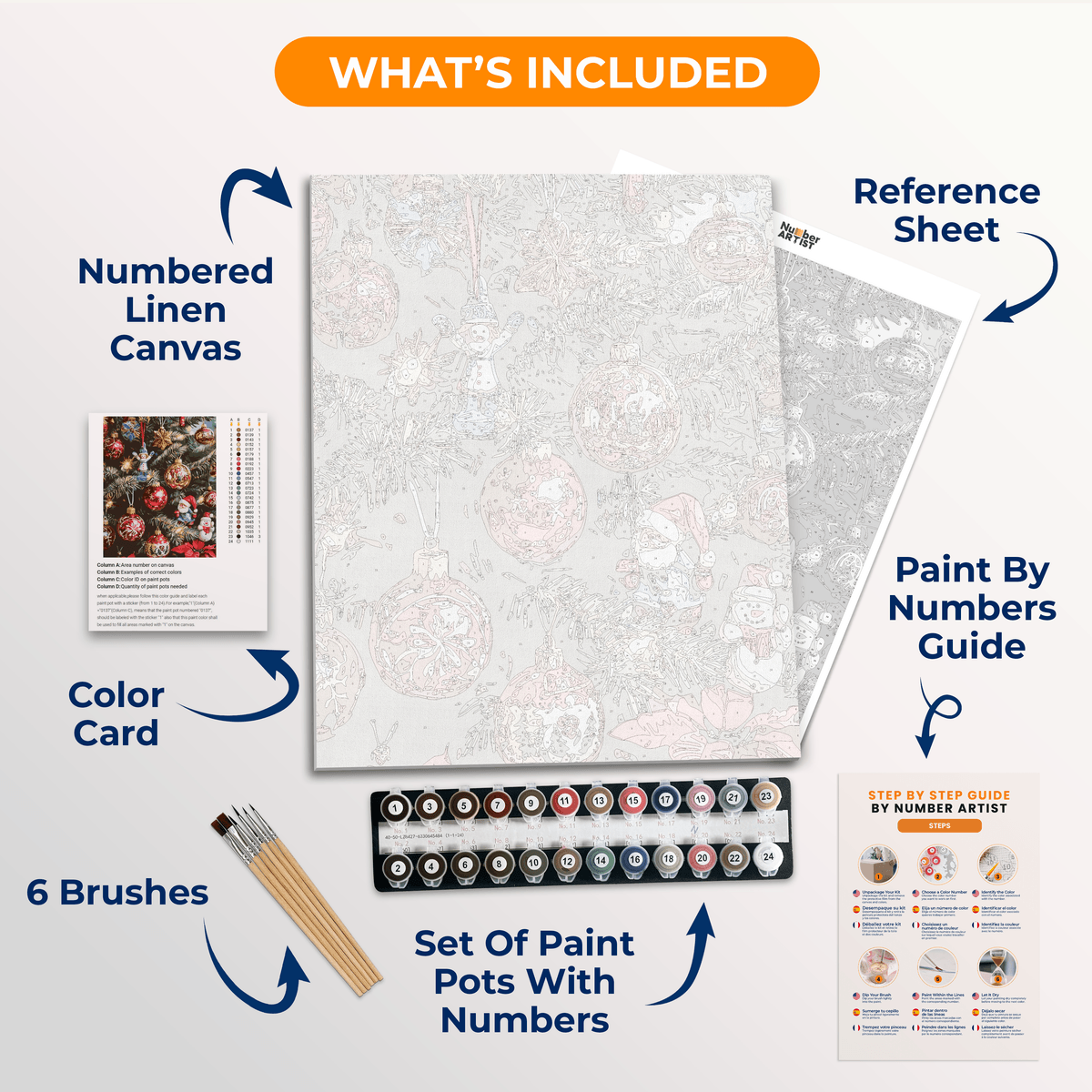 Shiny Ornaments - Number Artist Paint by Numbers Kits