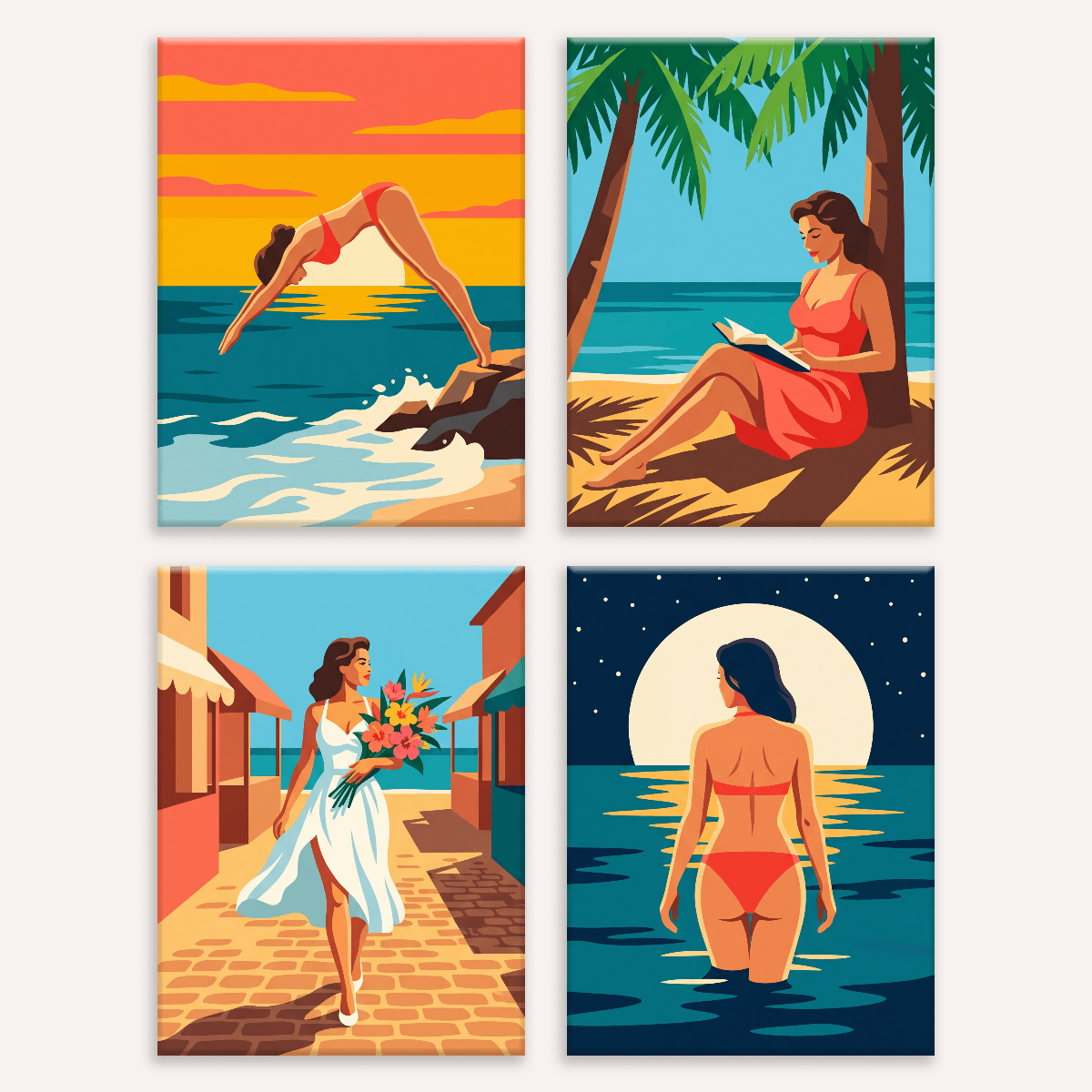 Coastal Romance - Number Artist Paint by Numbers Kits