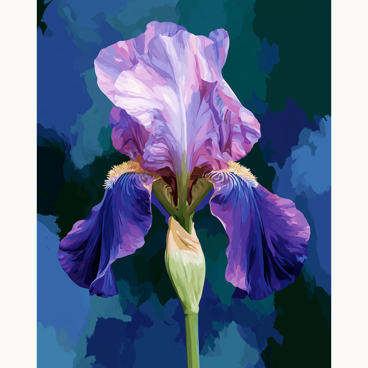 Blooming Iris - Number Artist Paint by Numbers Kits