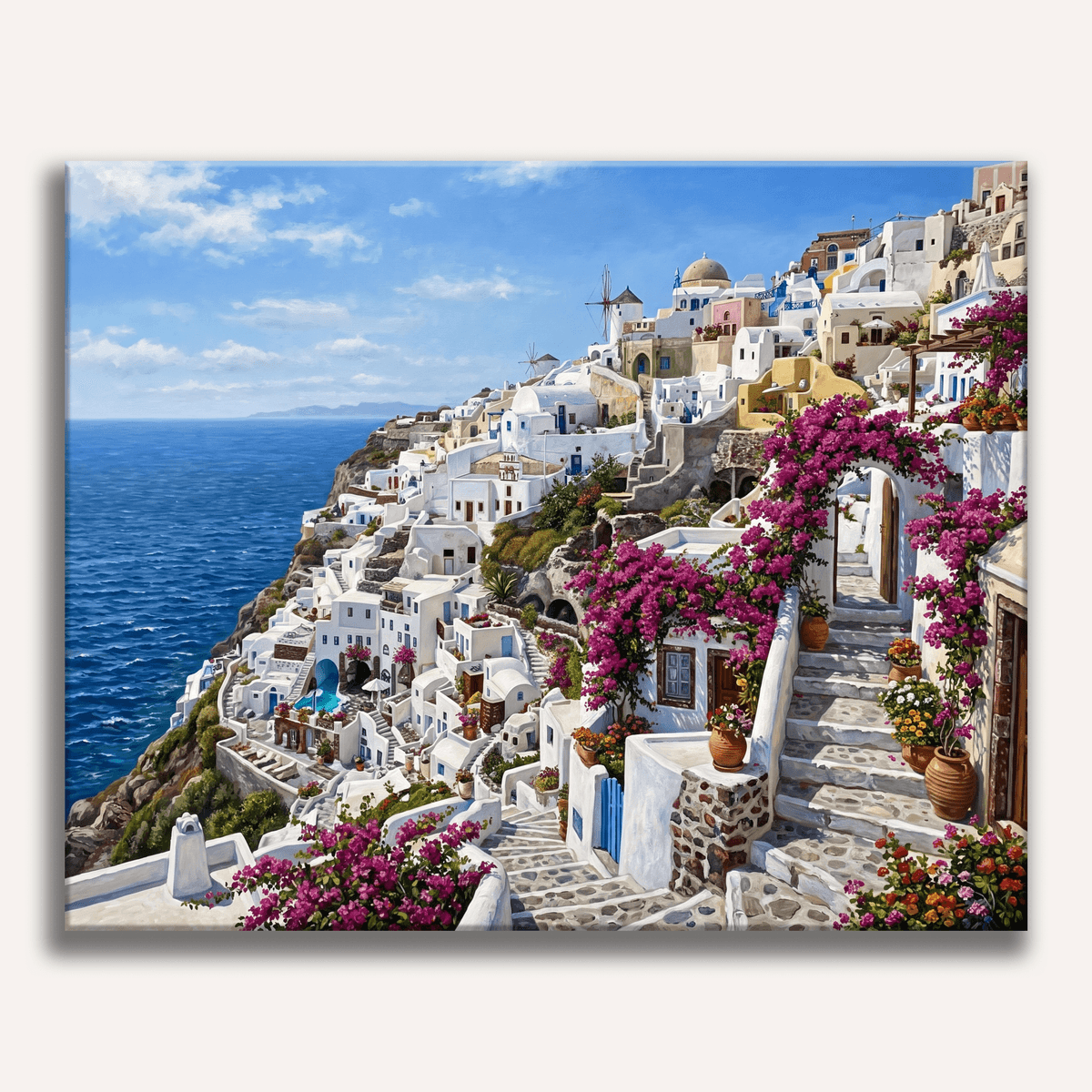 Santorini Dreams - Number Artist Paint by Numbers Kits