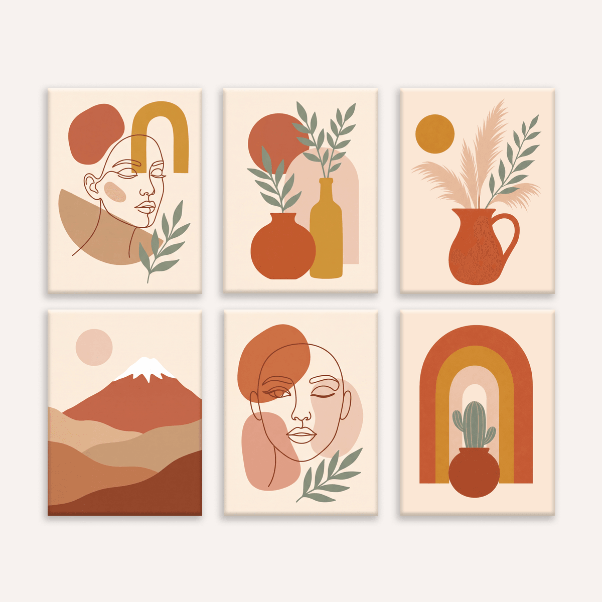 Boho Terracotta - Number Artist Paint by Numbers Kits