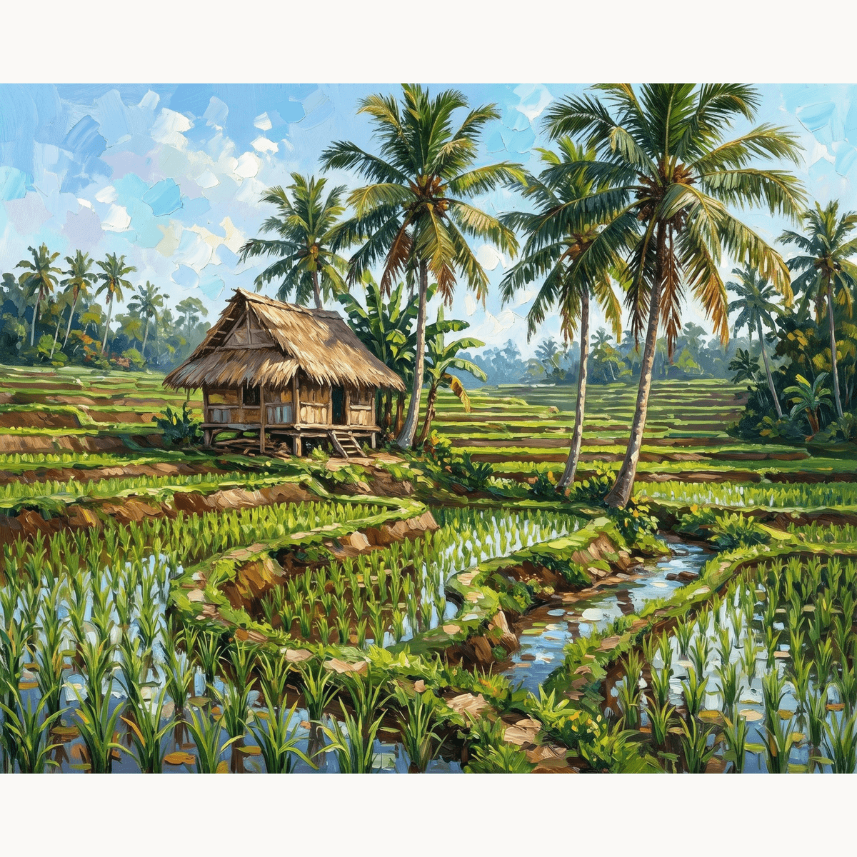 Bali Green Serenity - Number Artist Paint by Numbers Kits