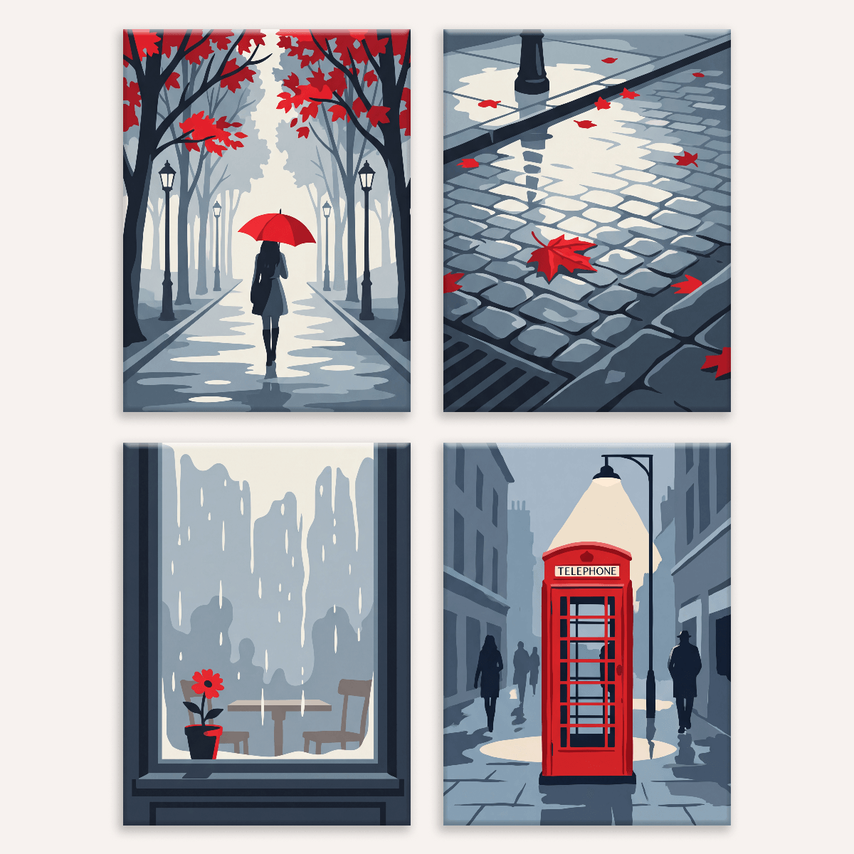 Scarlet Rain - Number Artist Paint by Numbers Kits