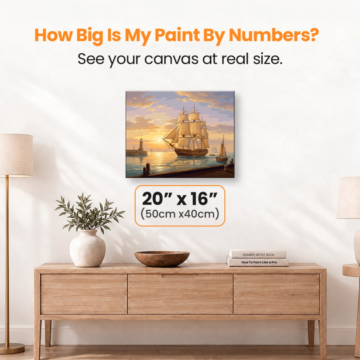 Tall Ship Sunrise - Number Artist Paint by Numbers Kits