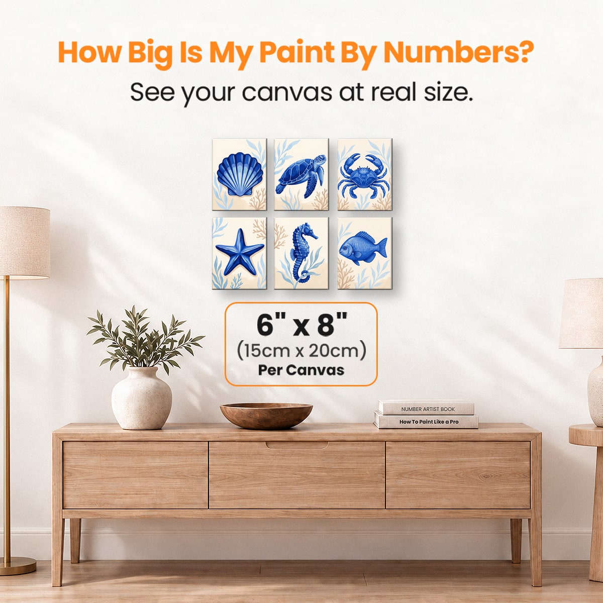Coastal Blue - Number Artist Paint by Numbers Kits