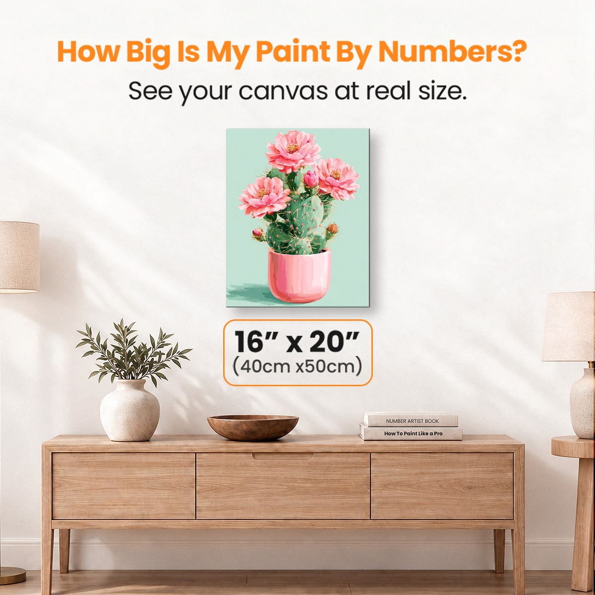 Prickly Pear Cactus - Number Artist Paint by Numbers Kits