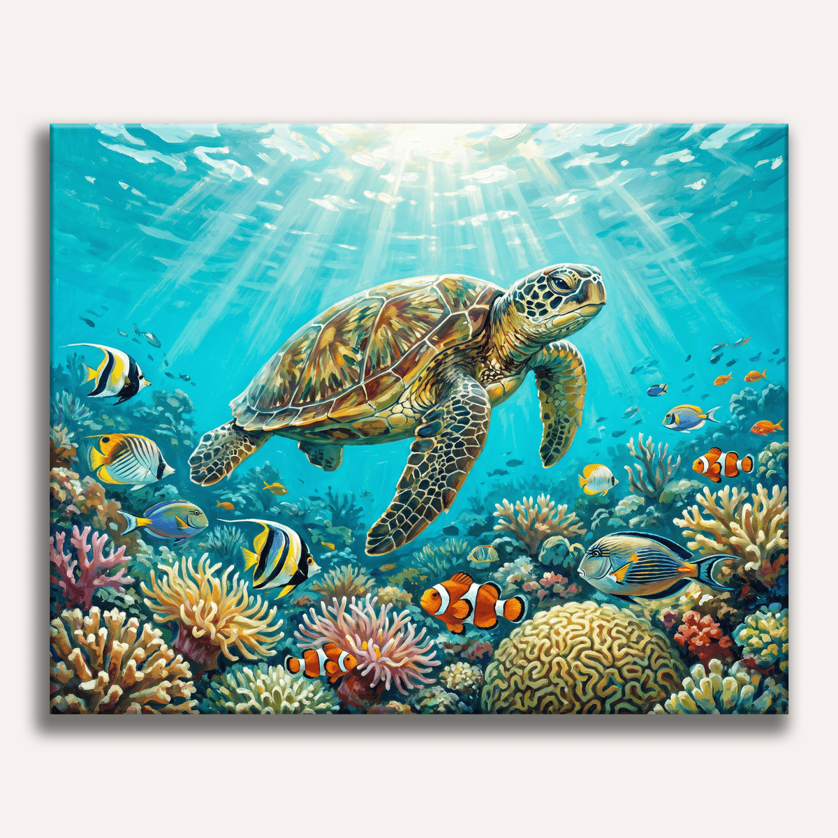 Reef Turtle Calm - Number Artist Paint by Numbers Kits