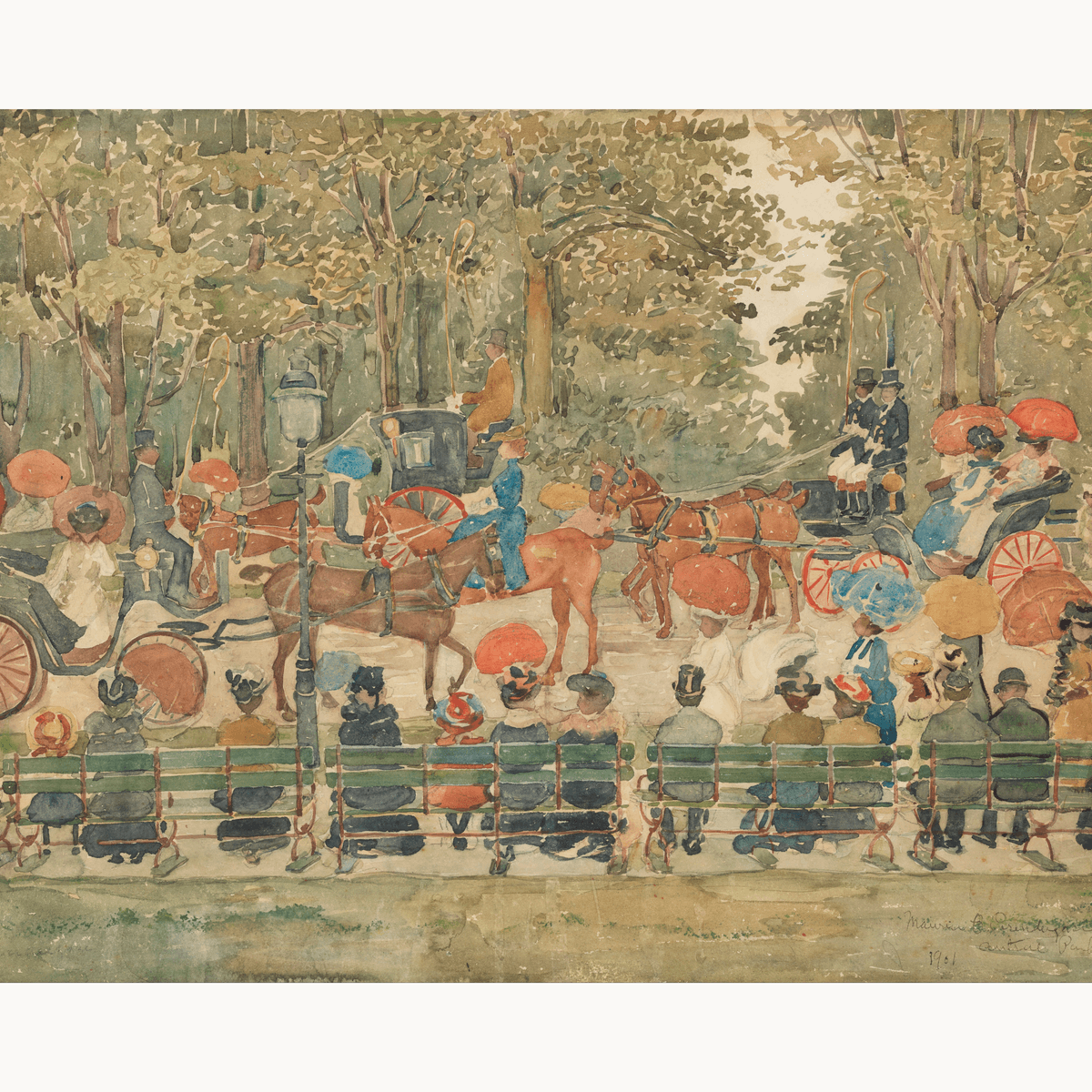 Central Park by Maurice Prendergast - Number Artist Paint by Numbers Kits