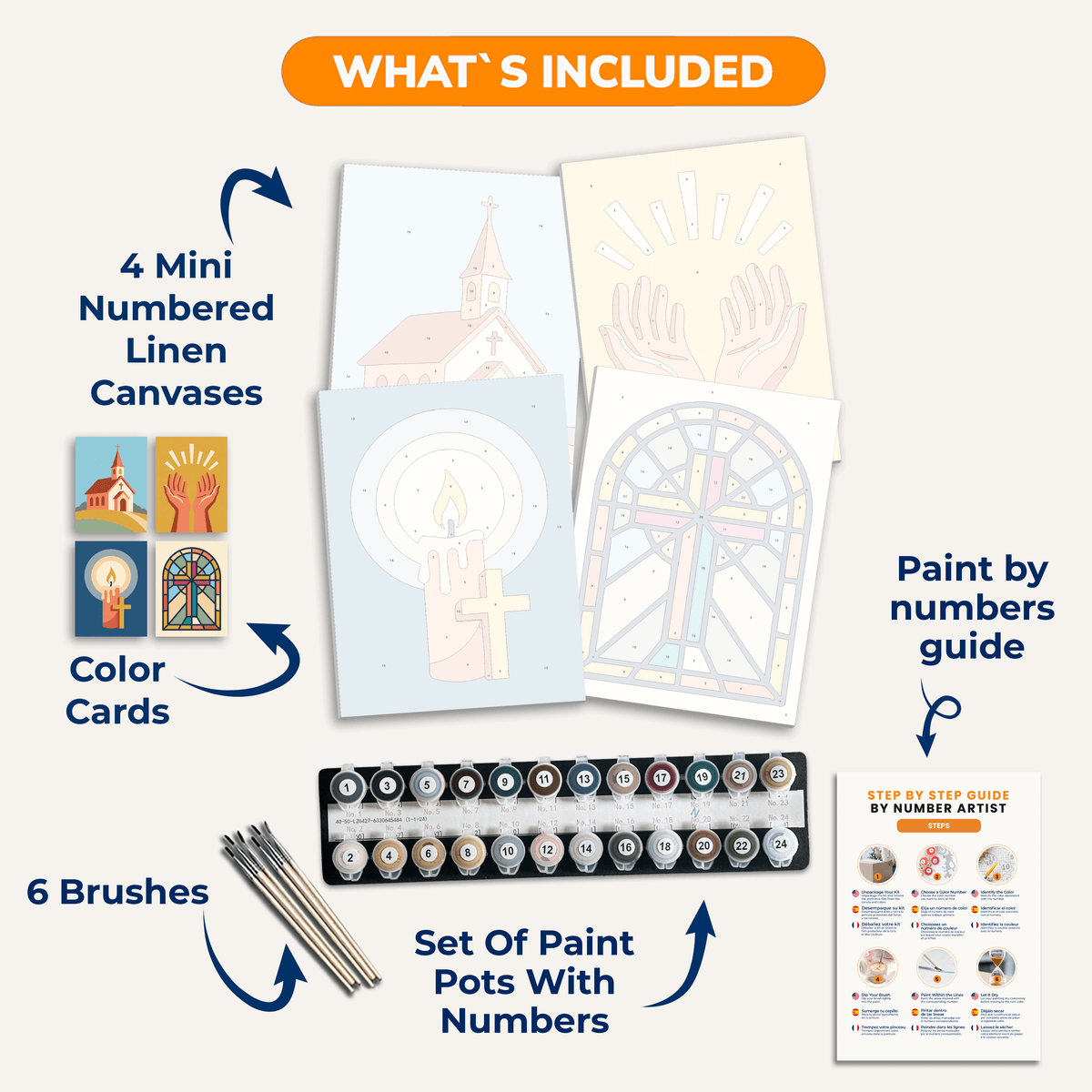 Church and Worship - Number Artist Paint by Numbers Kits