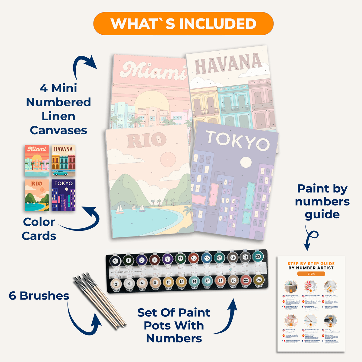 Paradise Passport - Number Artist Paint by Numbers Kits