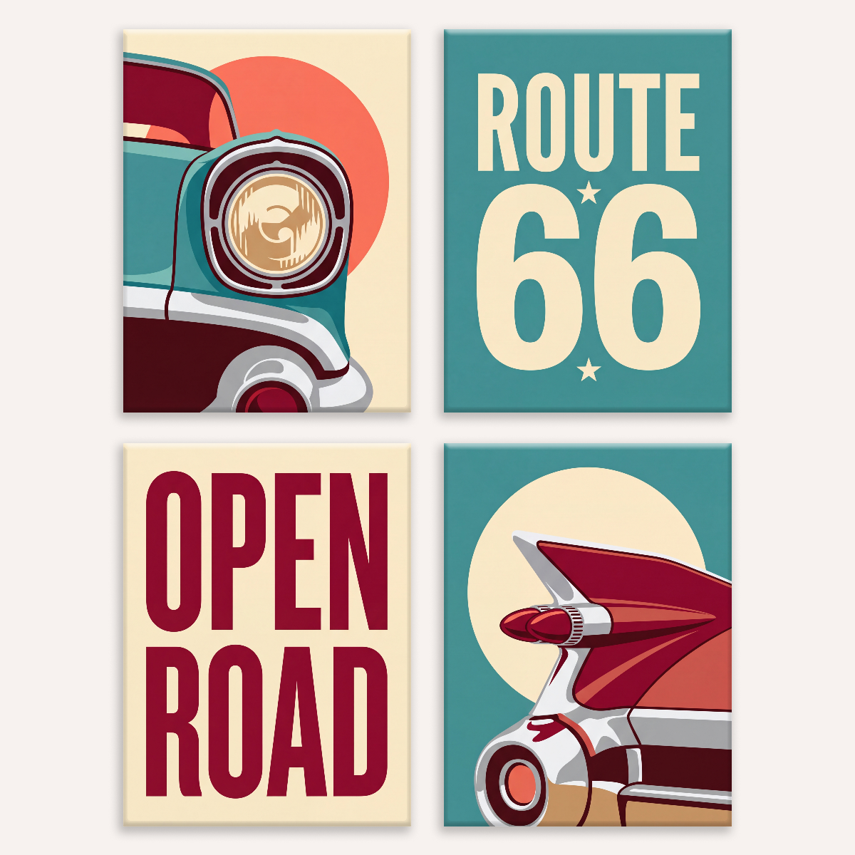Route 66 Classics - Number Artist Paint by Numbers Kits