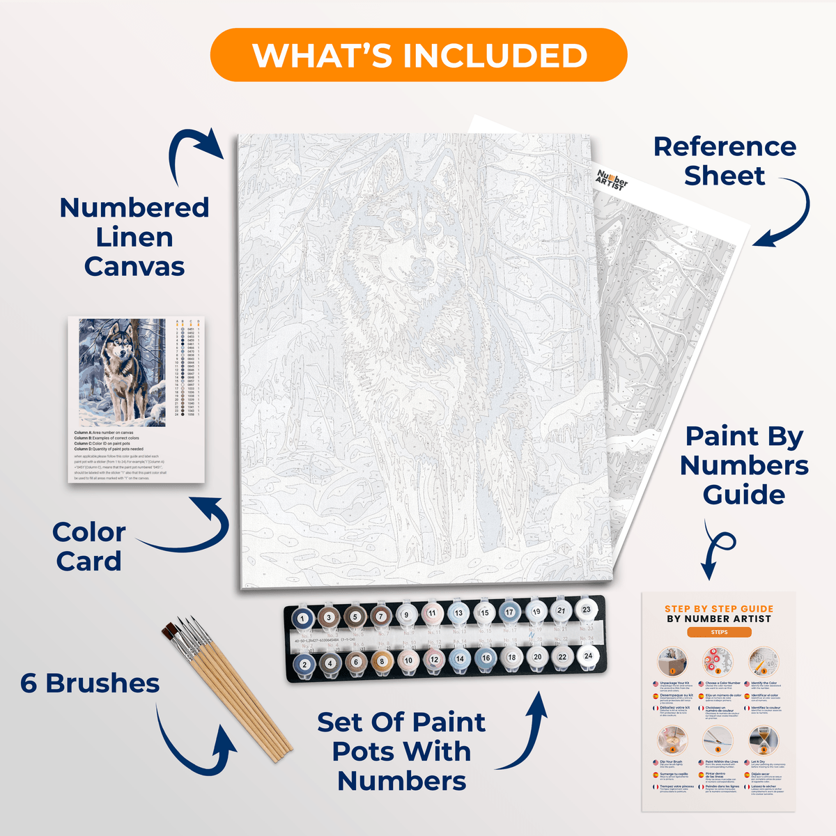 Husky Wildlife - Number Artist Paint by Numbers Kits