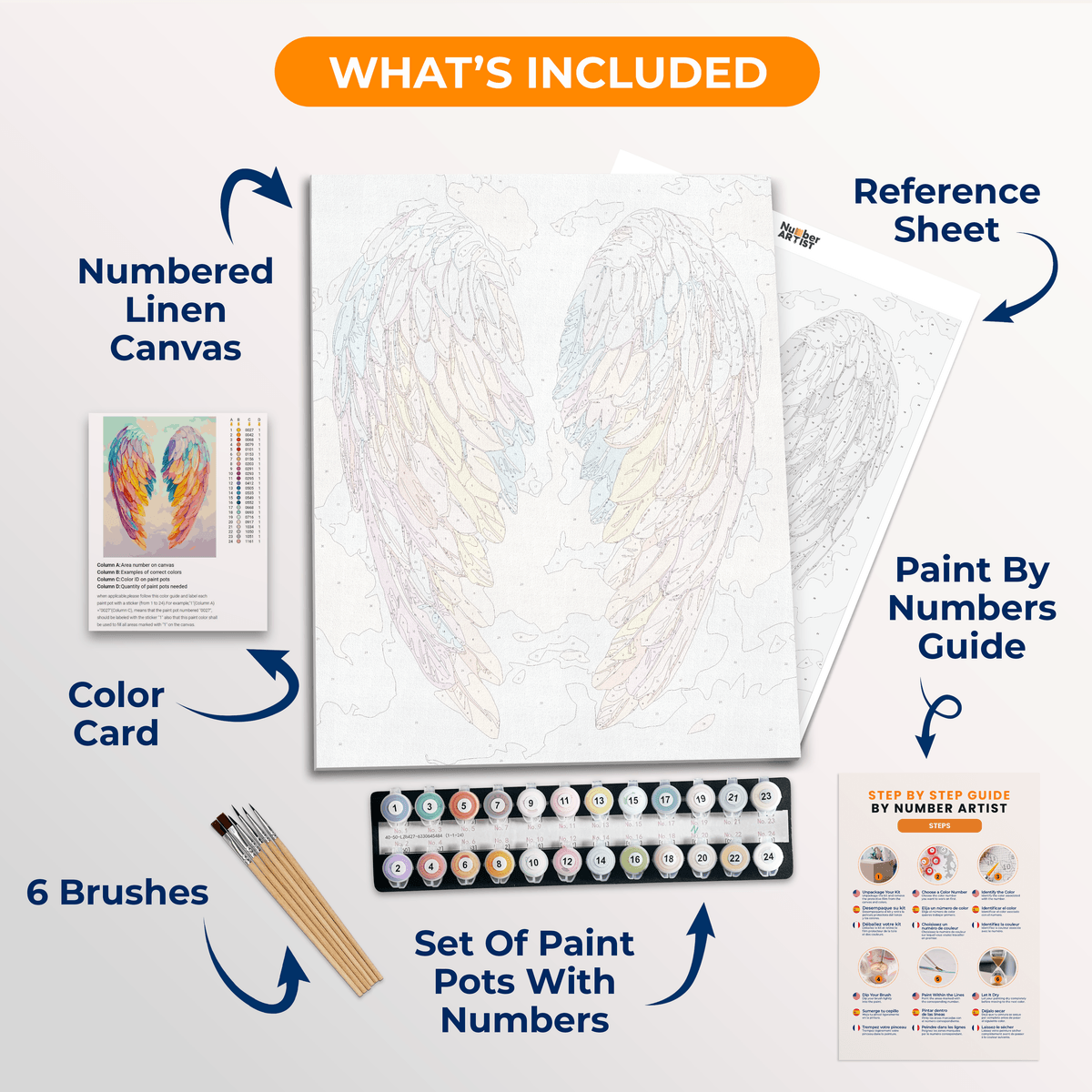 Angel Wings - Number Artist Paint by Numbers Kits