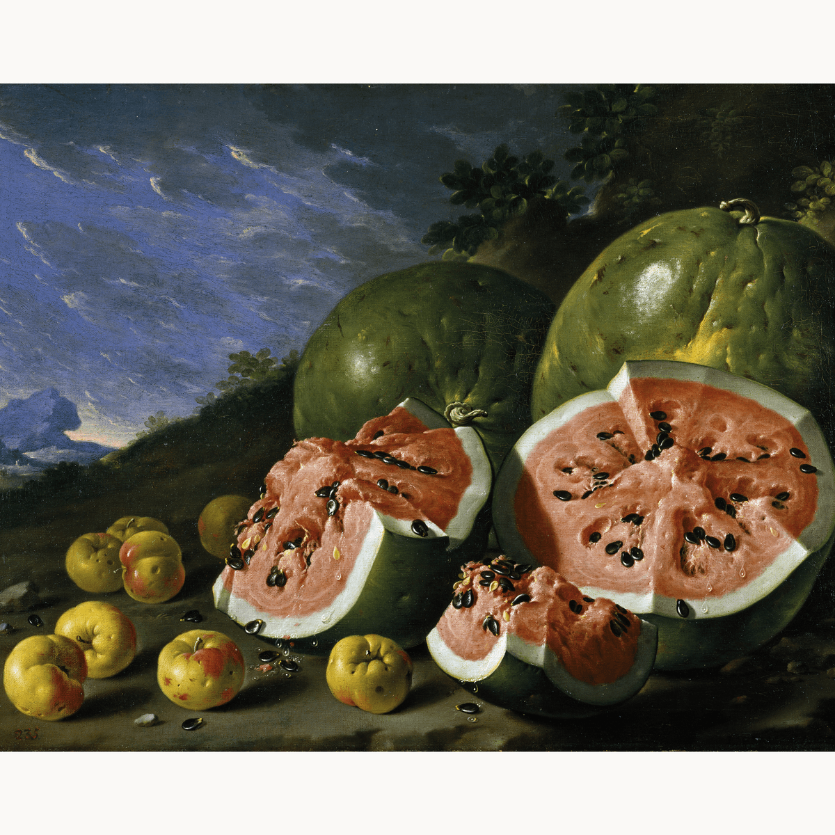 Still Life with Watermelons and Apples by Luis Egidio Melendez - Number Artist Paint by Numbers Kits